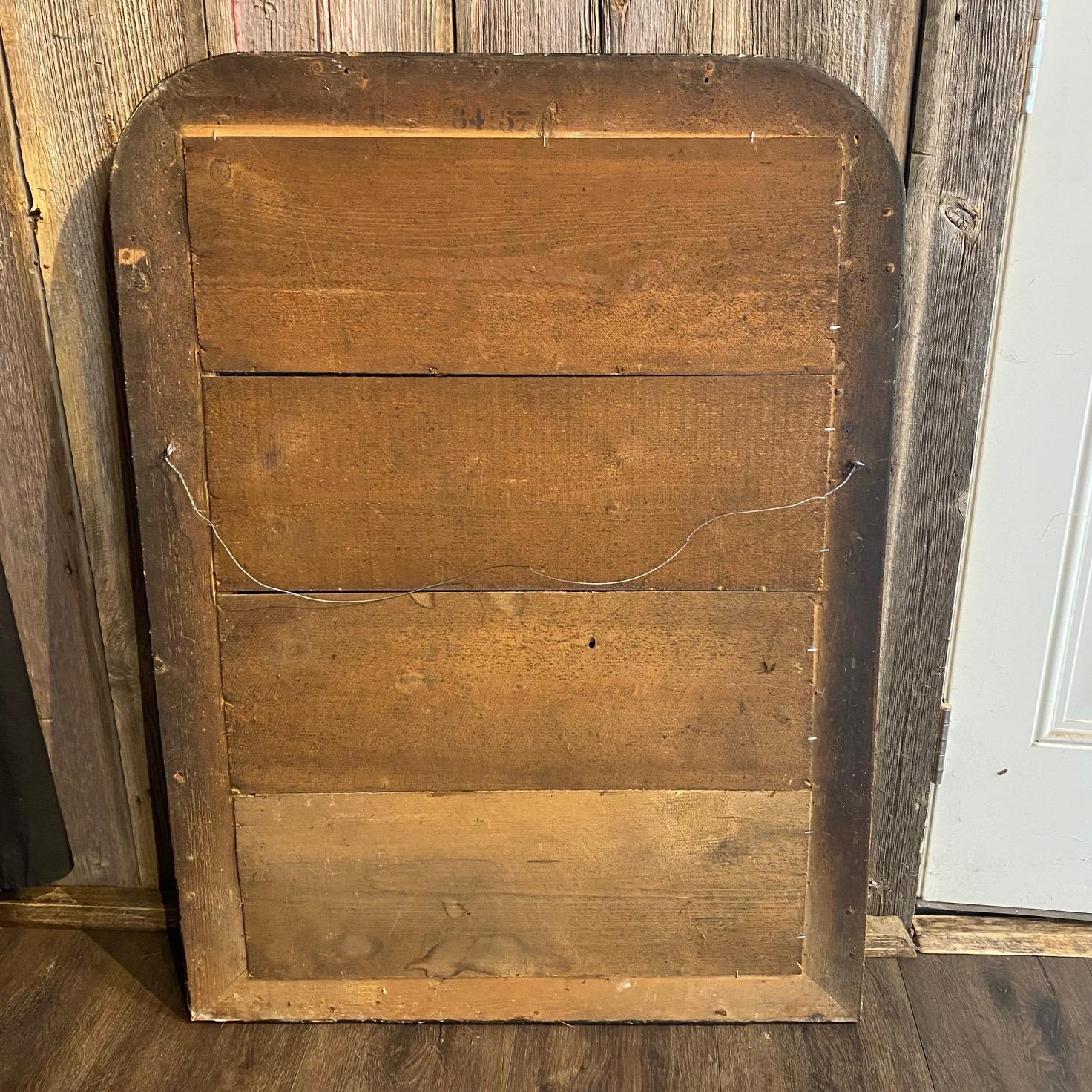 Miroir Ancien miroir français Louis Philippe peint en faux en vente