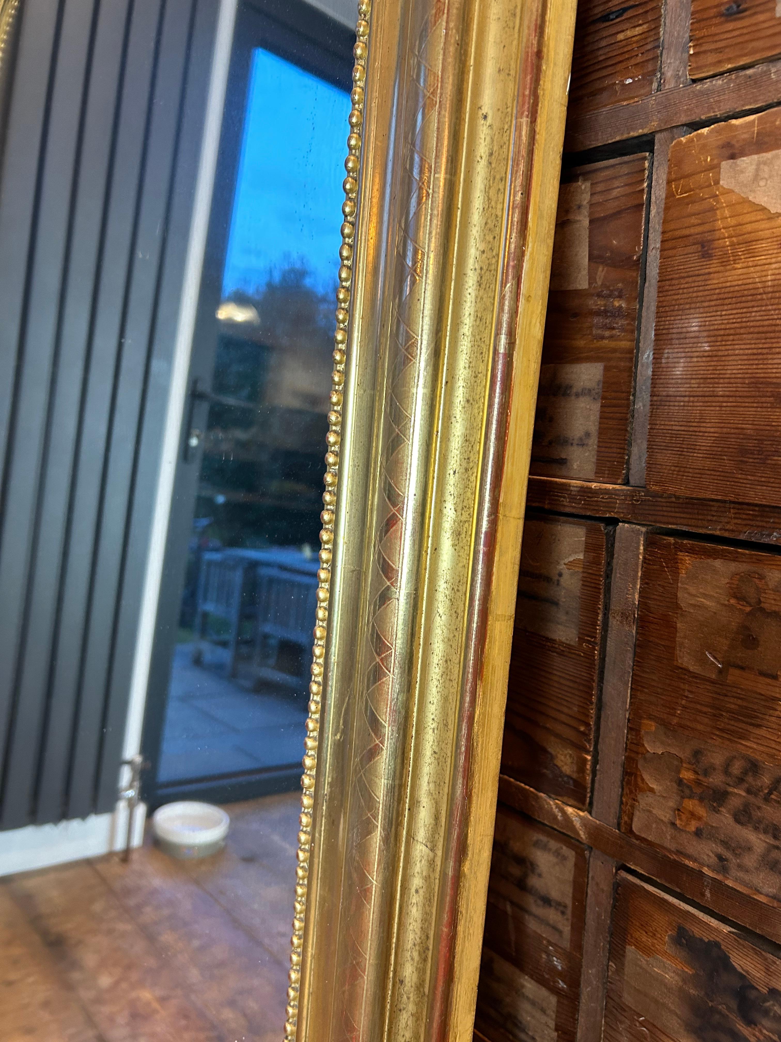 French Louis Philippe Gilt mirror  In Good Condition For Sale In Sherborne, GB
