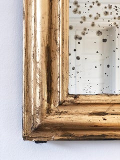 Antique French Louis Philippe Giltwood Mirror - Fine del XIX secolo