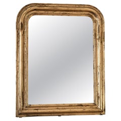Antique French Louis Philippe Giltwood Mirror - Fine del XIX secolo