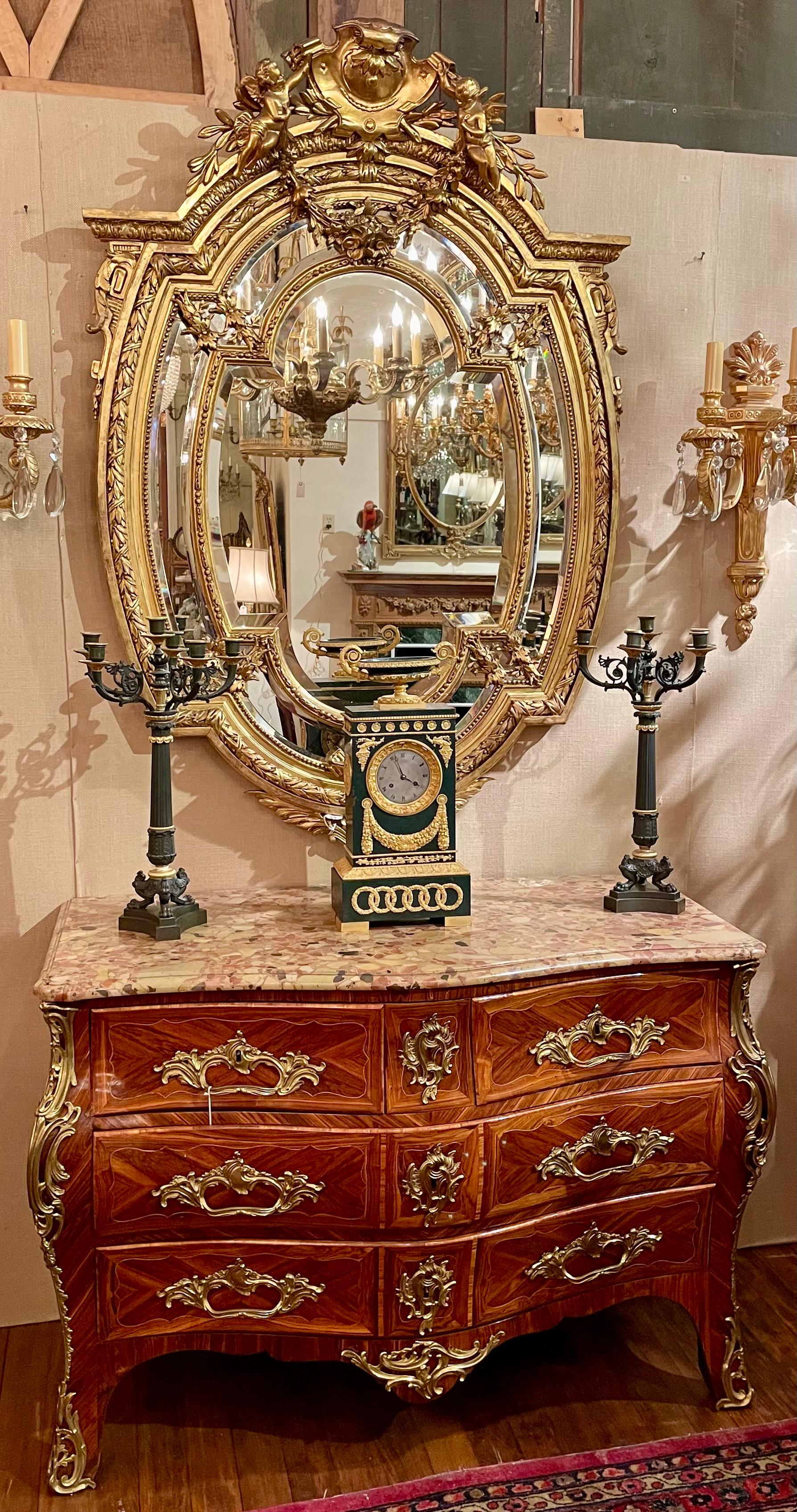 Antique French Louis Philippe Gold Bronze & Patinated Bronze Clock, Circa 1835's For Sale 8