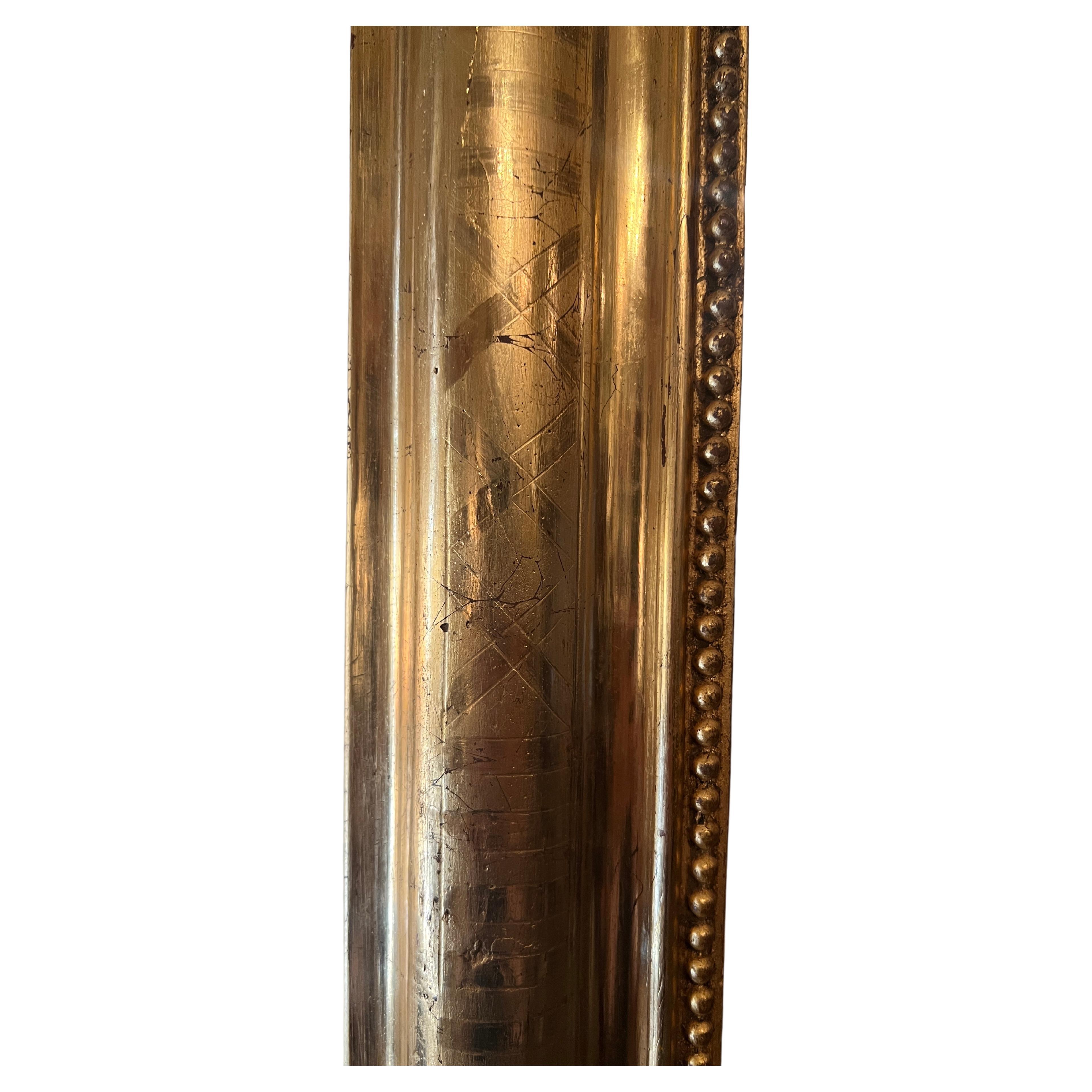 Antique French Louis Philippe Gold Leaf Mirror, Circa 1880. For Sale 1