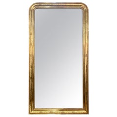  Antique French Louis Philippe Gold Leaf Mirror, Circa 1900