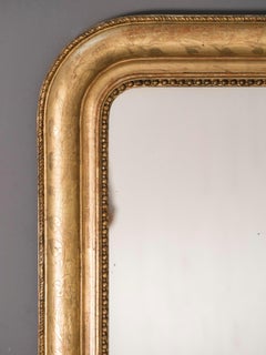 Antique French Louis Philippe Gold Mirror, France, circa 1885