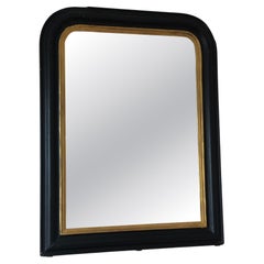 Antique French Louis Philippe Mirror - Negro y Oro, Finales S. XIX