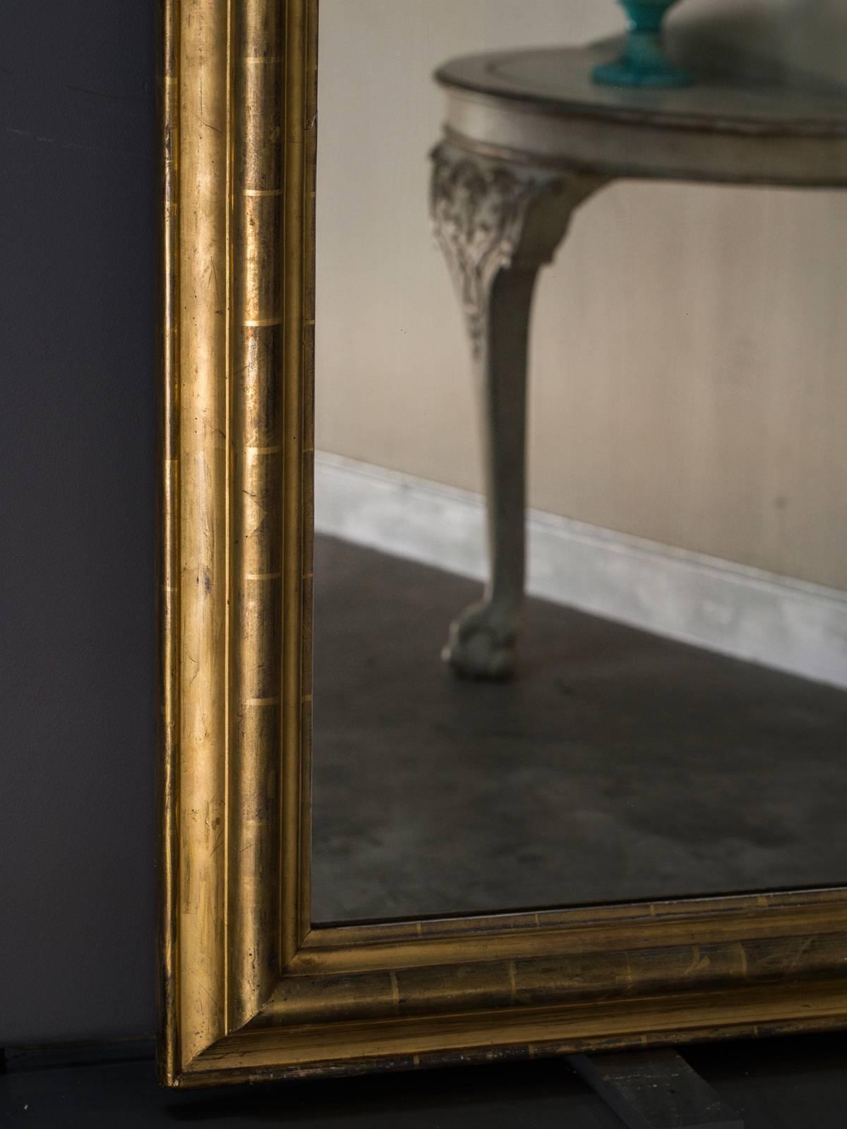 Late 19th Century Antique French Louis Philippe Mirror with a Cartouche, circa 1890