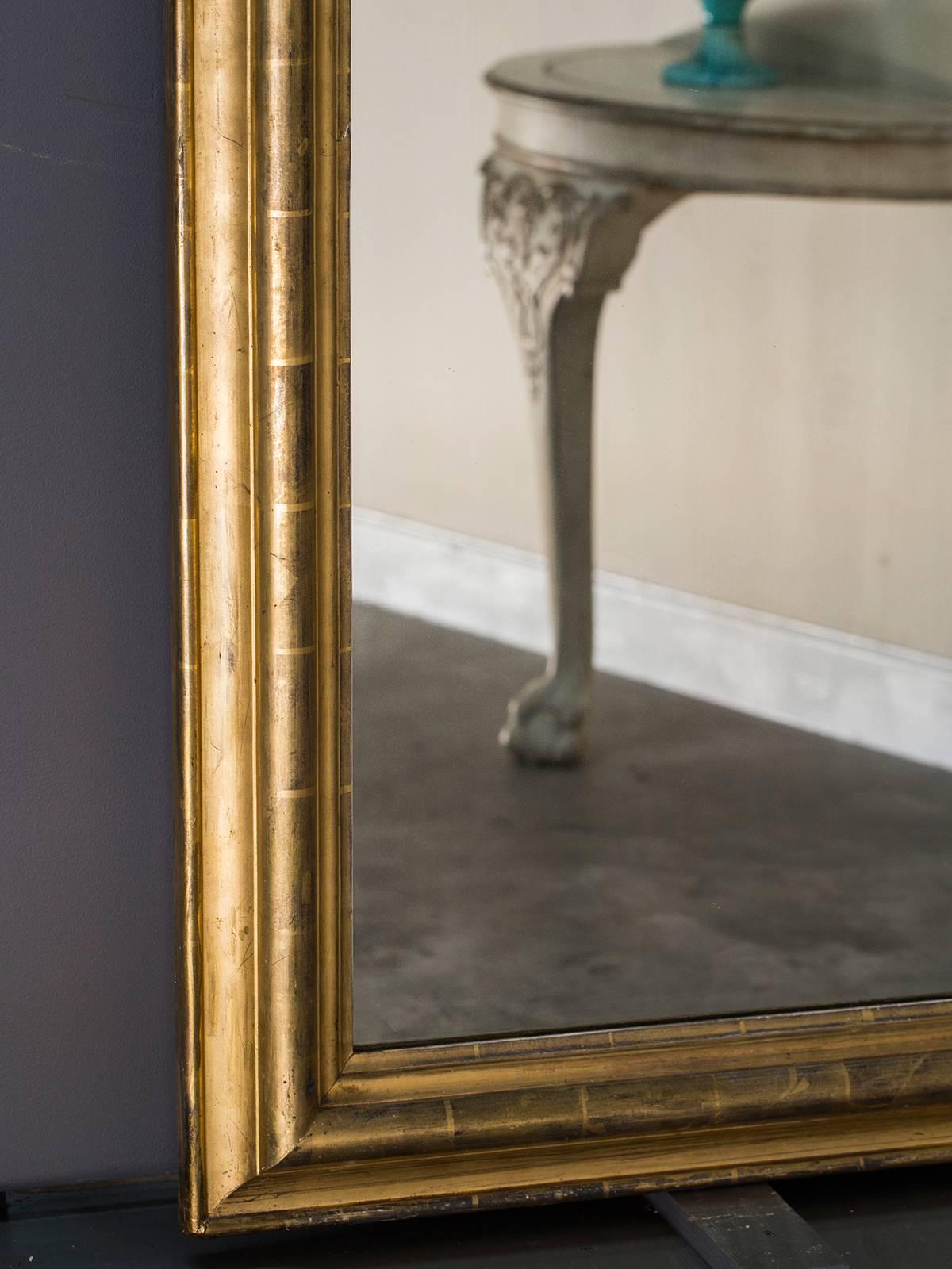Antique French Louis Philippe Mirror with a Cartouche, circa 1890 1