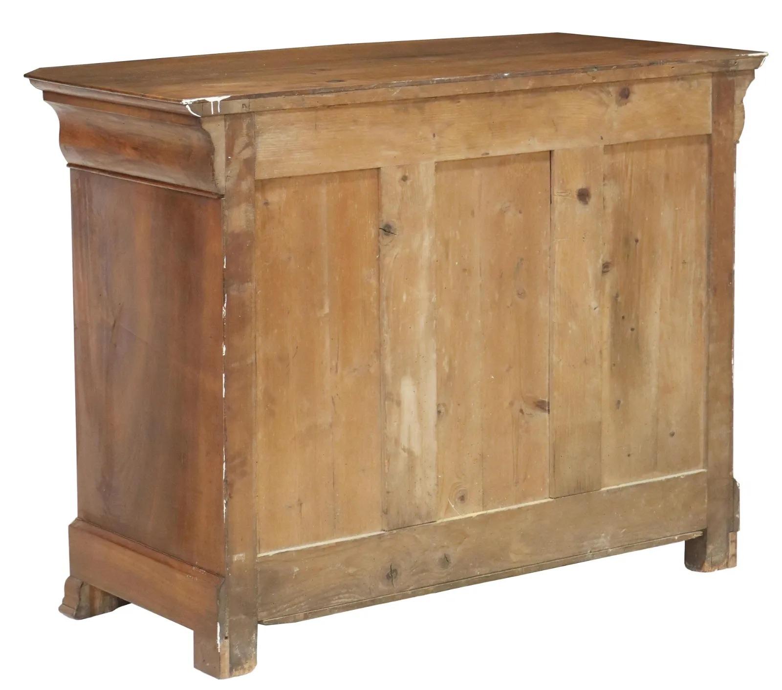 19th Century Antique French Louis Philippe Period Burlwood Commode For Sale