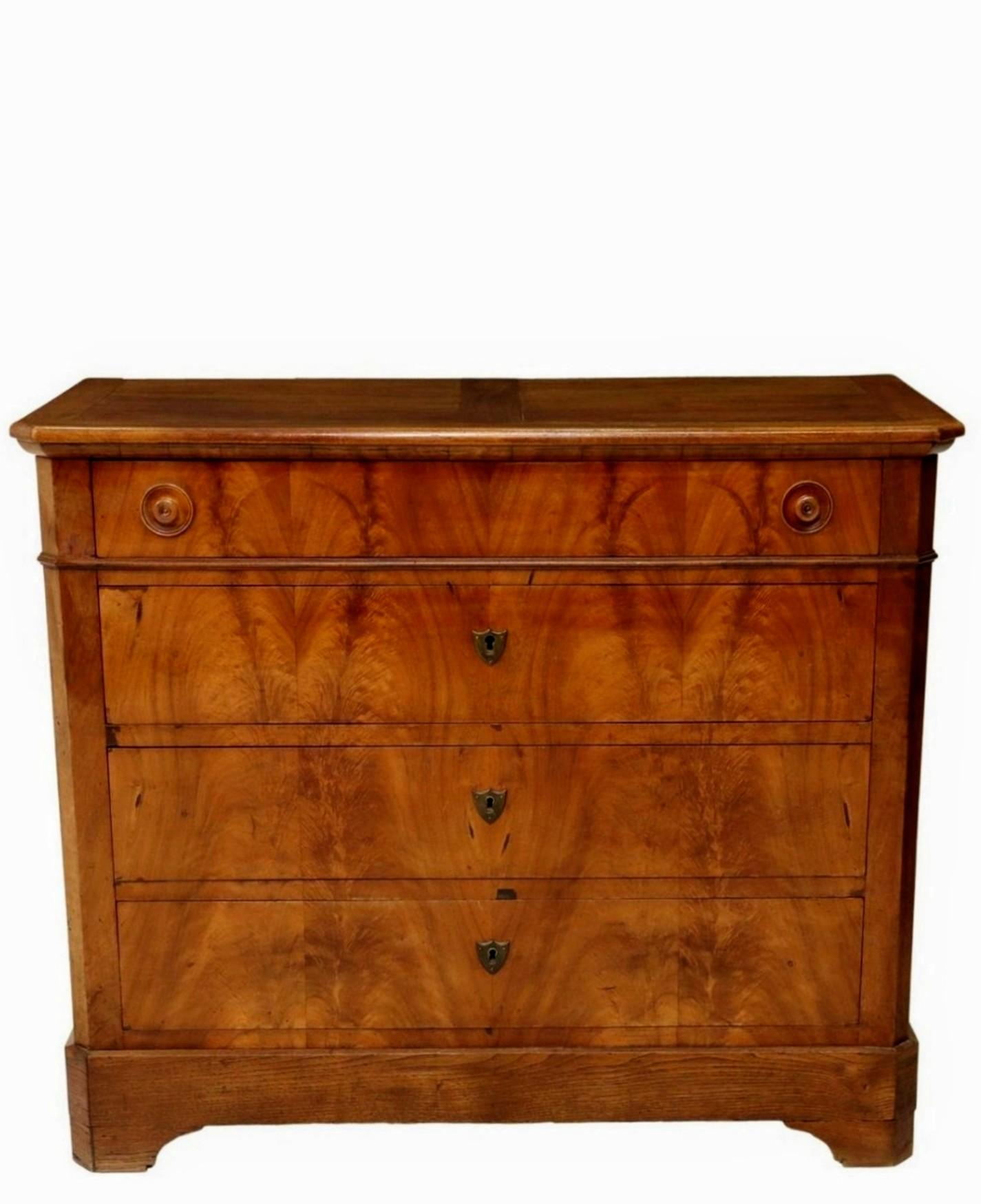 Antique French Louis Philippe Period Chest Of Drawers Commode  4