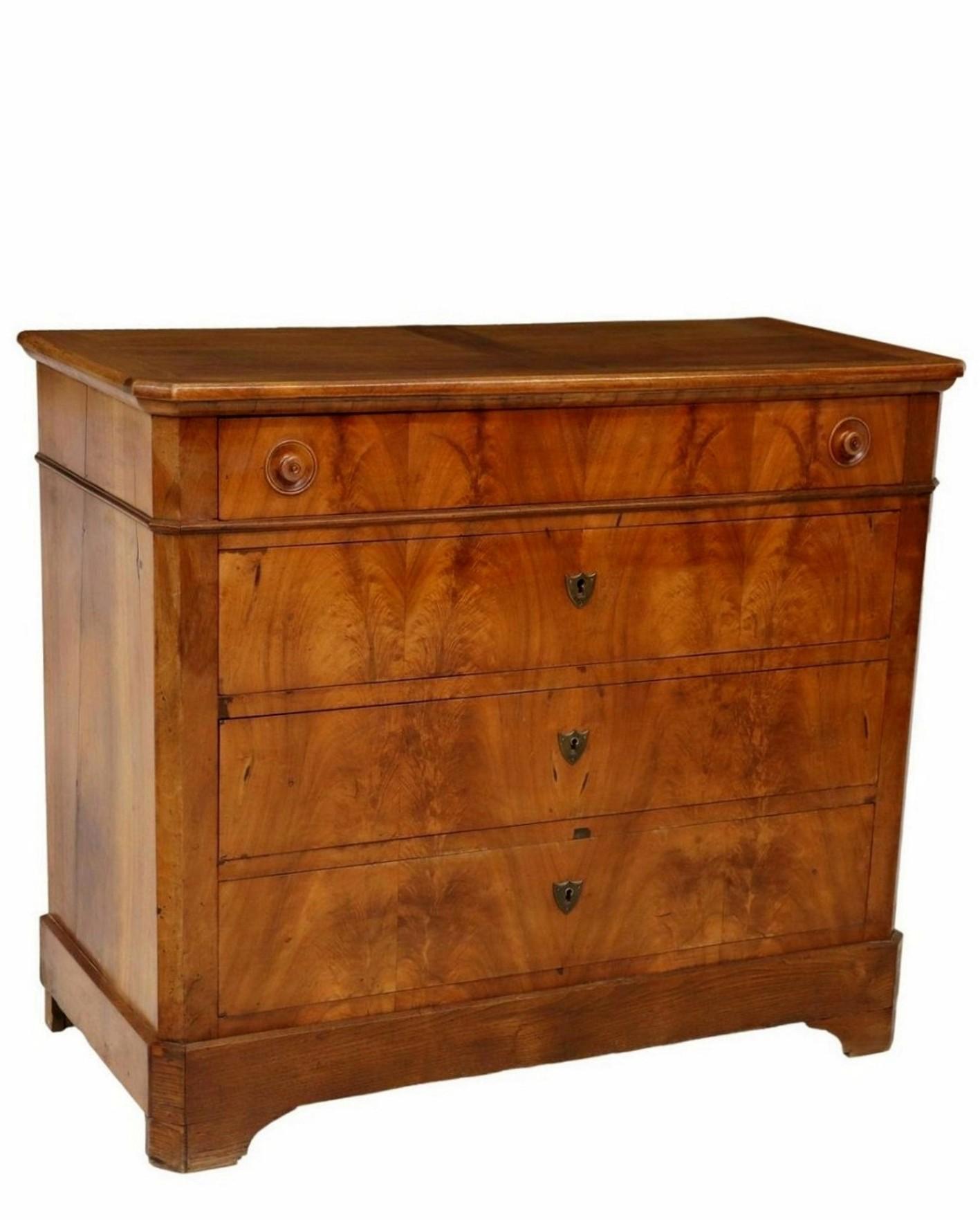 Antique French Louis Philippe Period Chest Of Drawers Commode  3