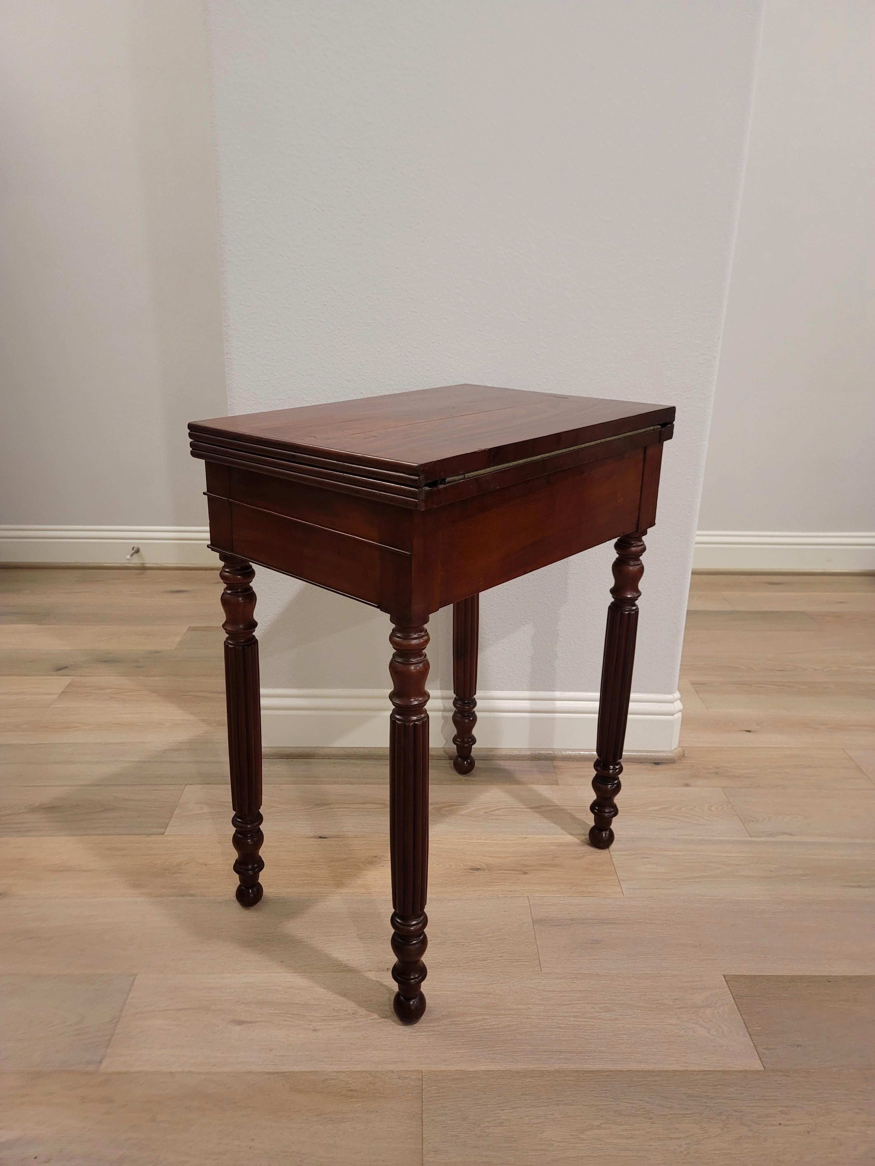 Antique French Louis Philippe Period Flame Mahogany Small Games Table  7