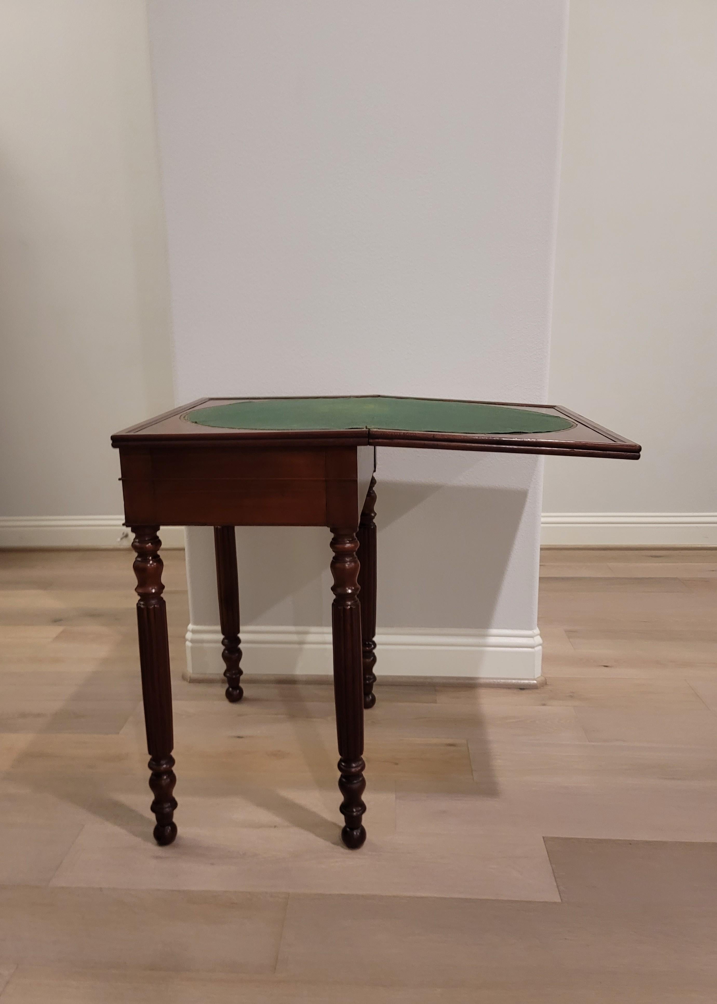 Antique French Louis Philippe Period Flame Mahogany Small Games Table  8