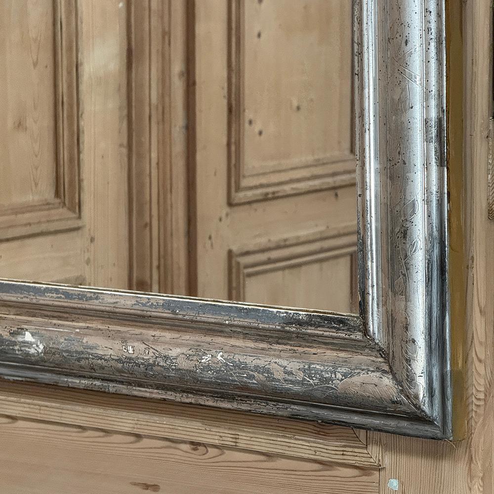 Antique French Louis Philippe Period Silvered Mirror For Sale 6