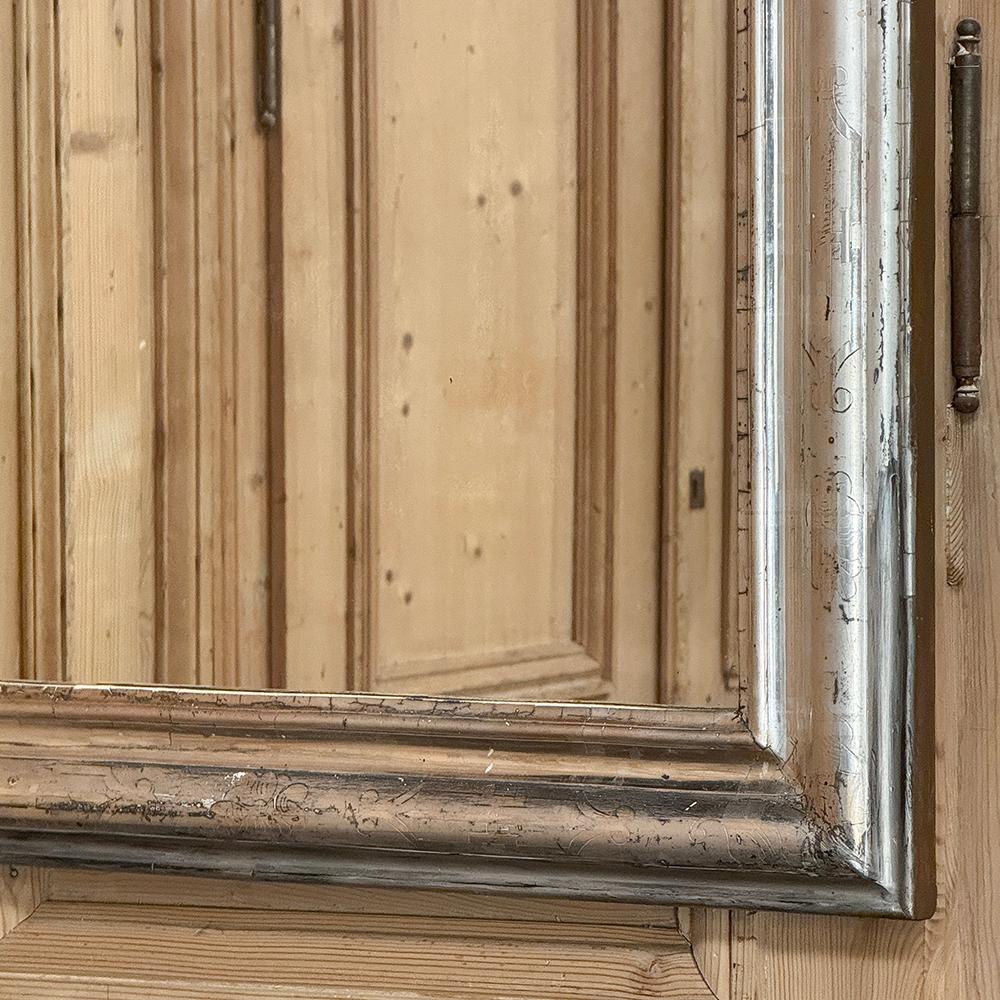 Antique French Louis Philippe Period Silvered Mirror 7