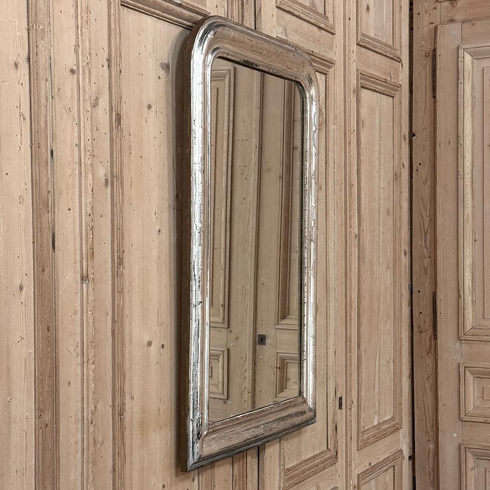 Antique French Louis Philippe Period Silvered Mirror 10