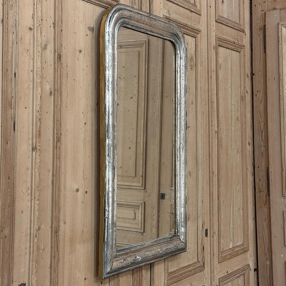 Antique French Louis Philippe Period Silvered Mirror For Sale 10
