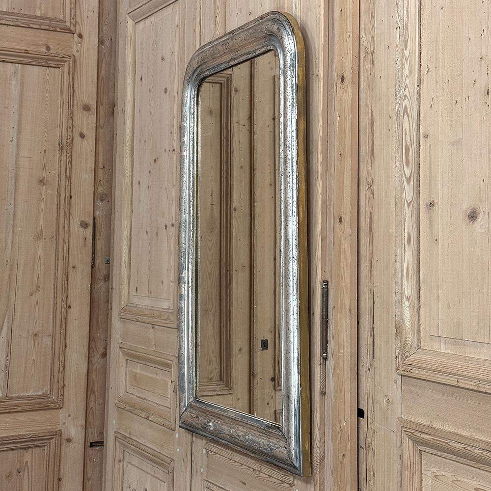 Antique French Louis Philippe Period Silvered Mirror For Sale 11