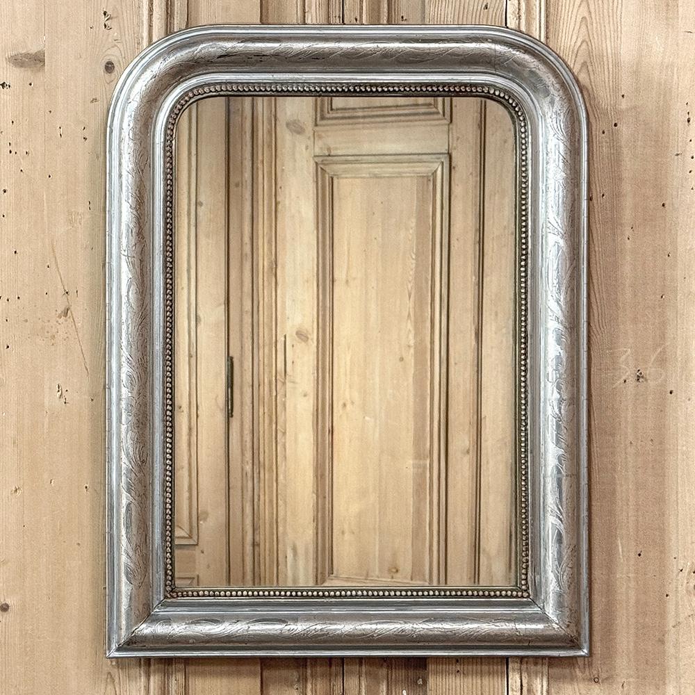 Antique French Louis Philippe Period Espejo Plateado Francés