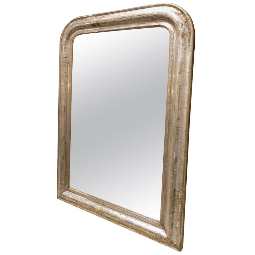 Antique French Louis Philippe Silver Mirror