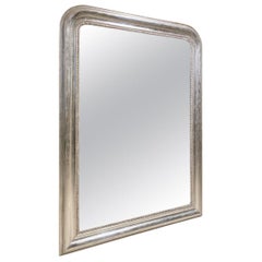 Antique French Louis Philippe Silver Mirror