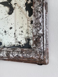 Antique French Louis Philippe Silvered Giltwood Mirror – Late 19th Century