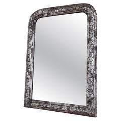 Antique French Louis Philippe Silvered Giltwood Mirror – Late 19th Century