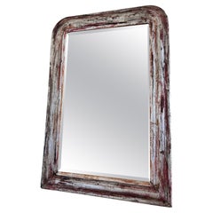 Antique French Louis Philippe Silvered Giltwood Mirror – Late 19th Century