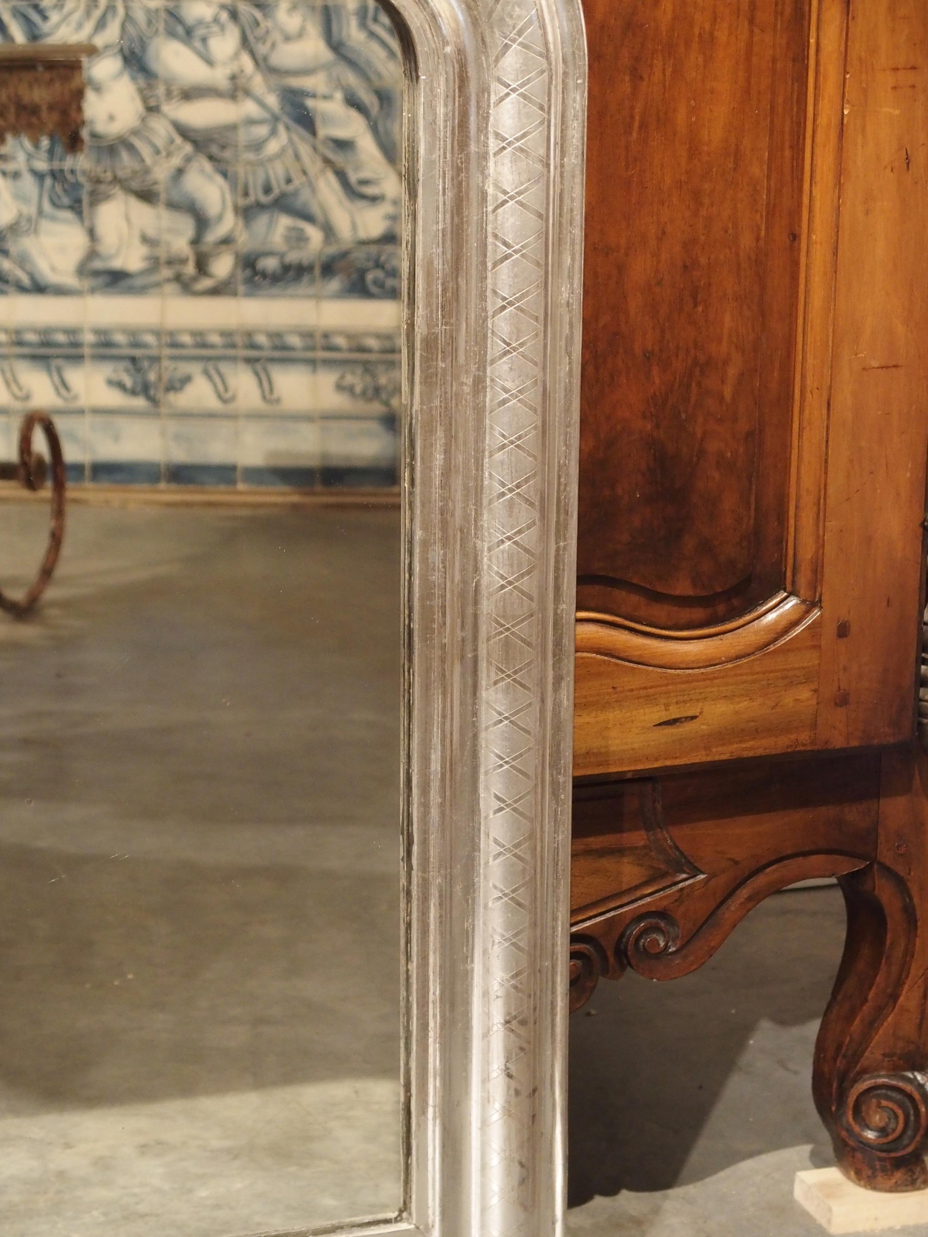 Antique French Louis Philippe Silverleaf Mirror 1