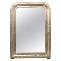 Antique French Louis Philippe Silverleaf Mirror