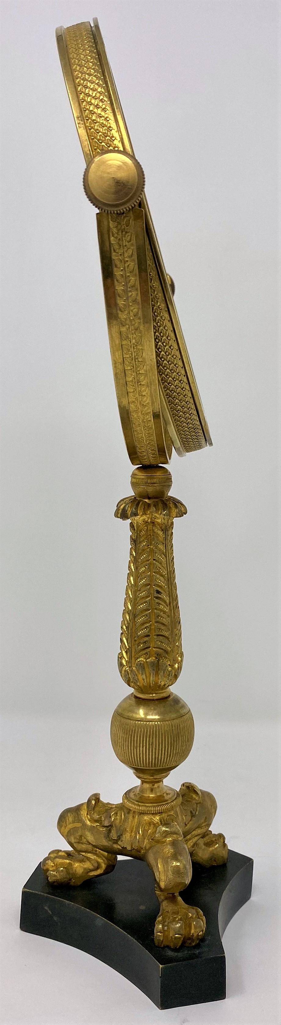 Antiker französischer Louis Philippe Bronze Doré Coiffeuse Eitelkeitsspiegel, um 1880 (Französisch) im Angebot