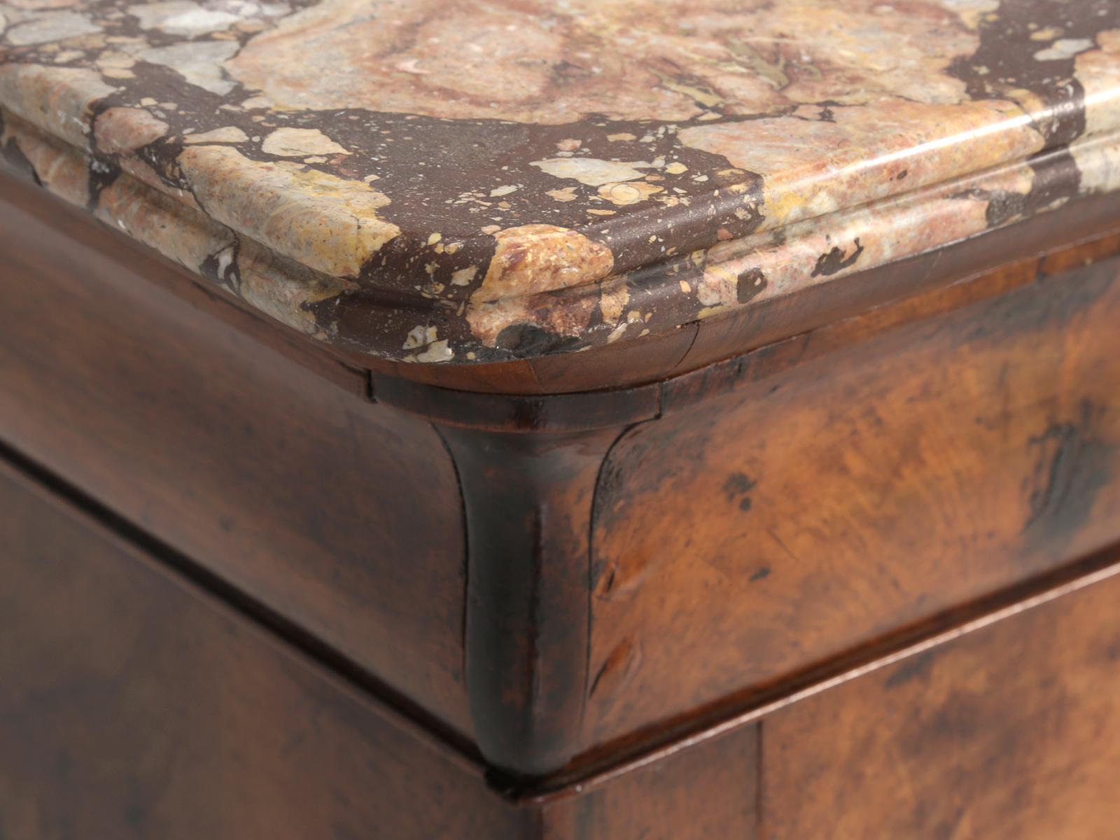 Antique French Louis Philippe Style Burl-Walnut Commode 4