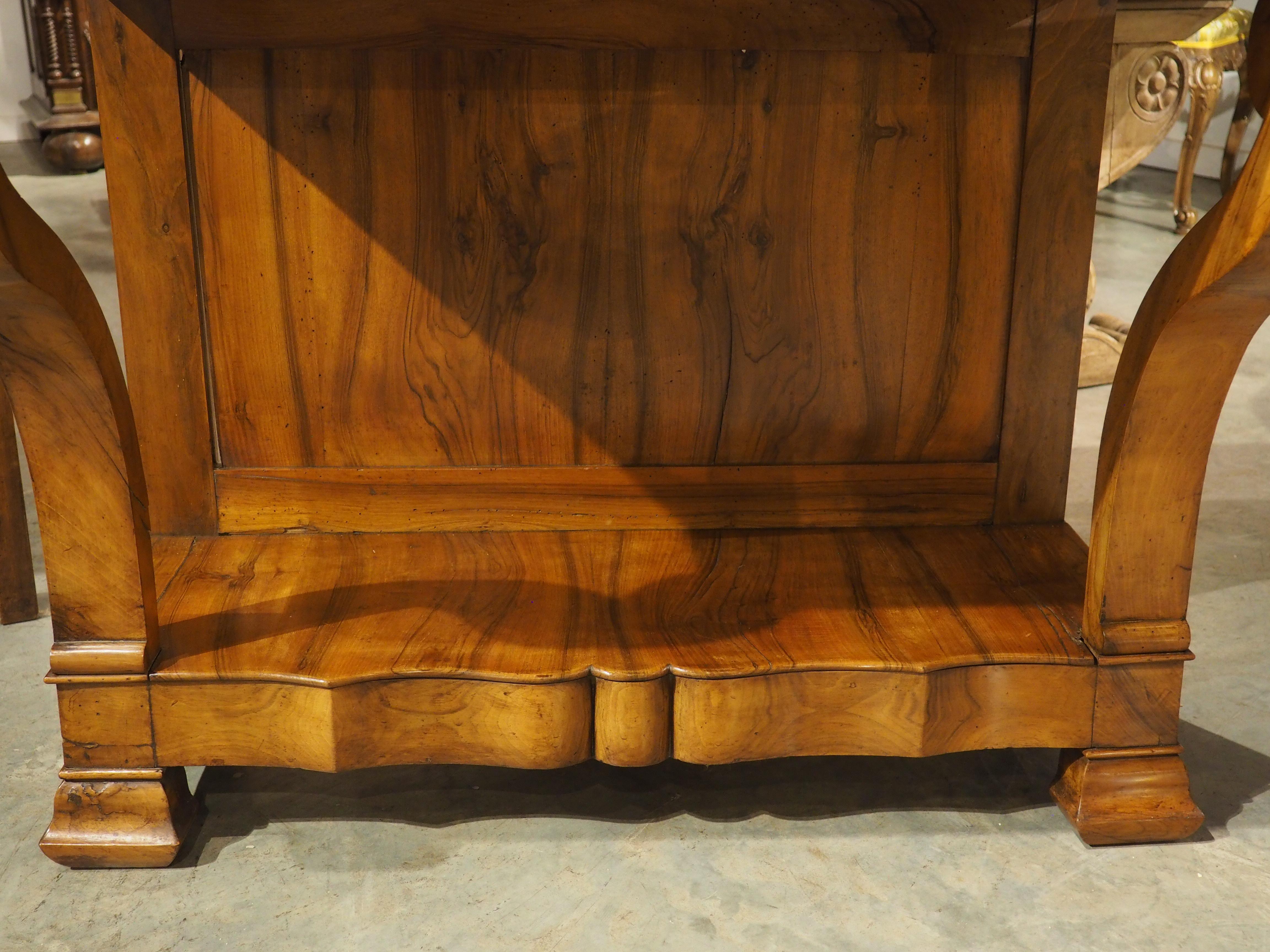 Antique French Louis Philippe Style Console Table with Single Drawer, C. 1860 For Sale 5