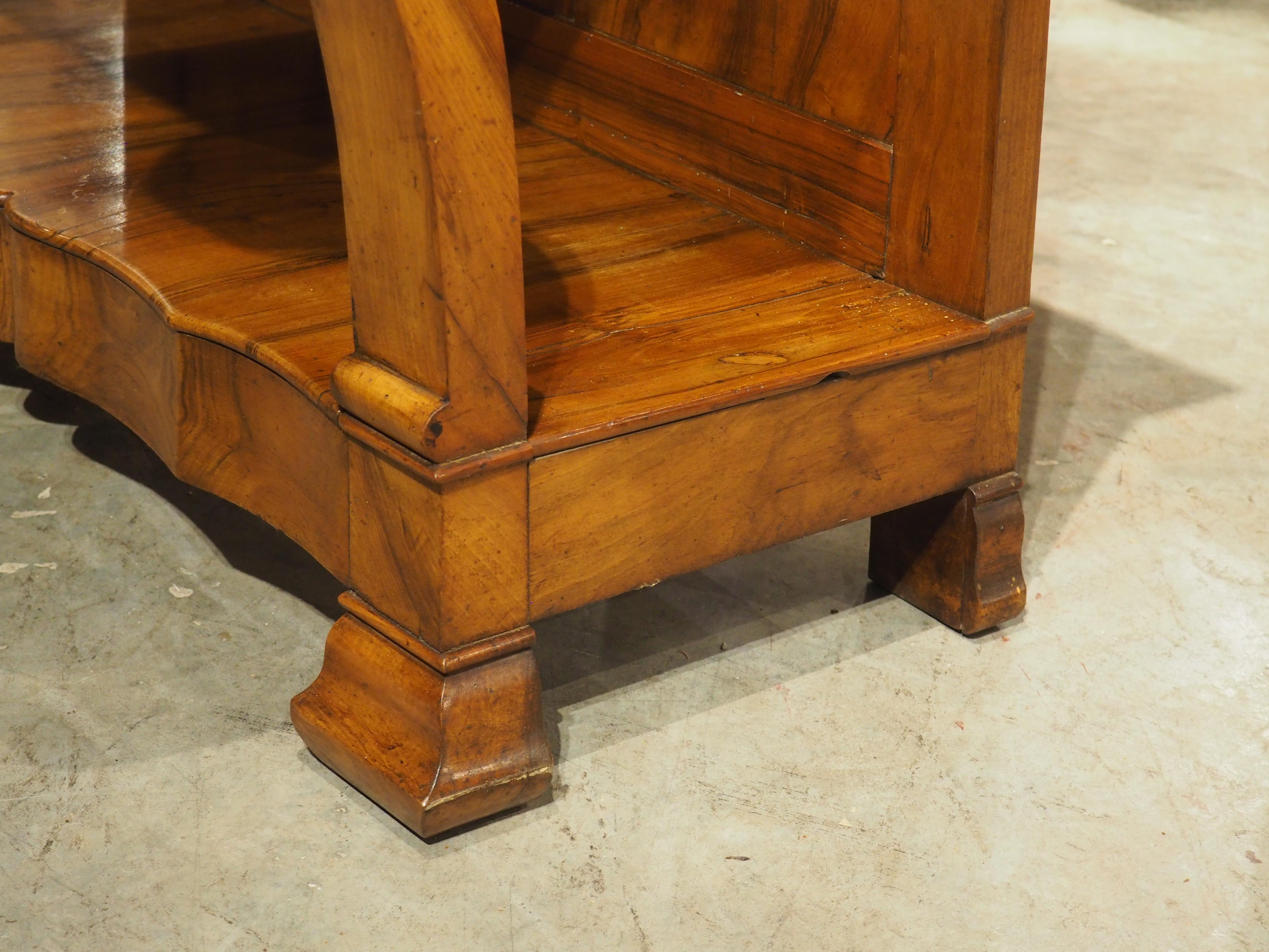 Antique French Louis Philippe Style Console Table with Single Drawer, C. 1860 For Sale 13