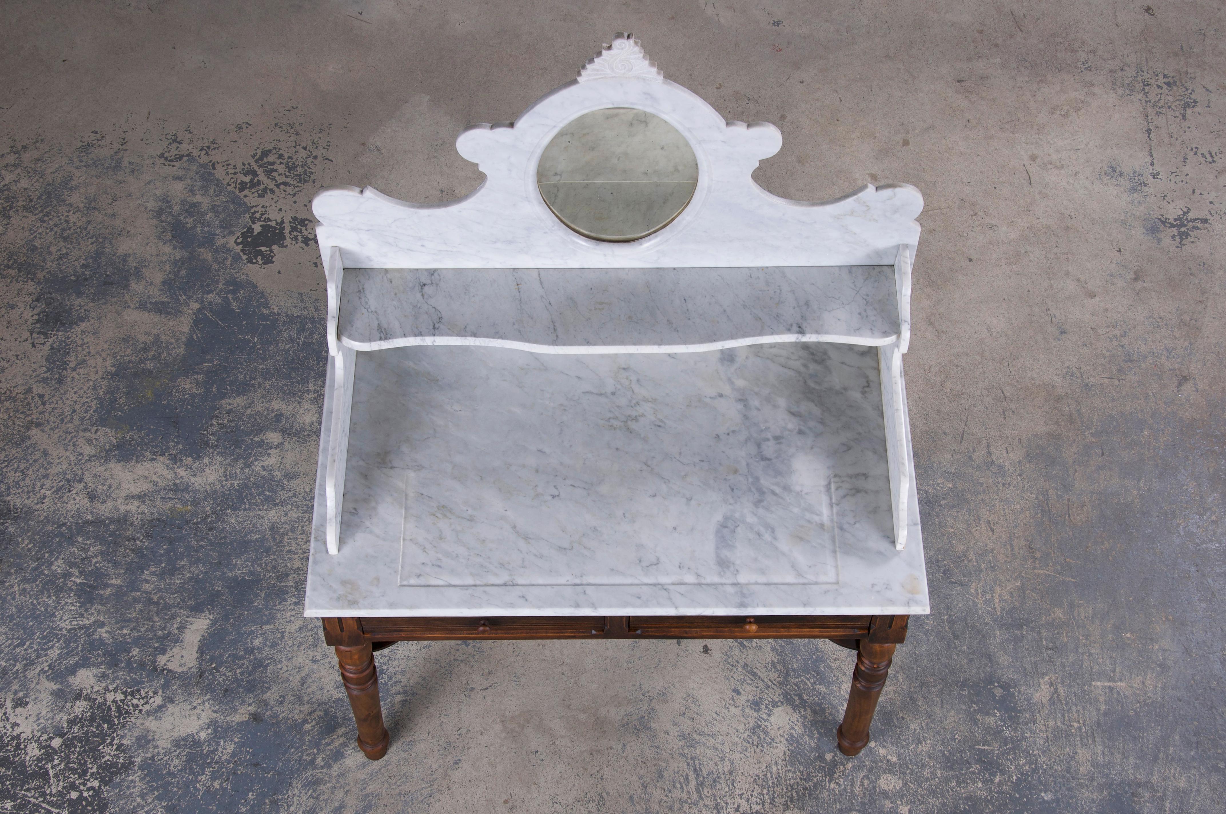 19th Century Antique French Louis Philippe Style Maple Wash Table or Vanity