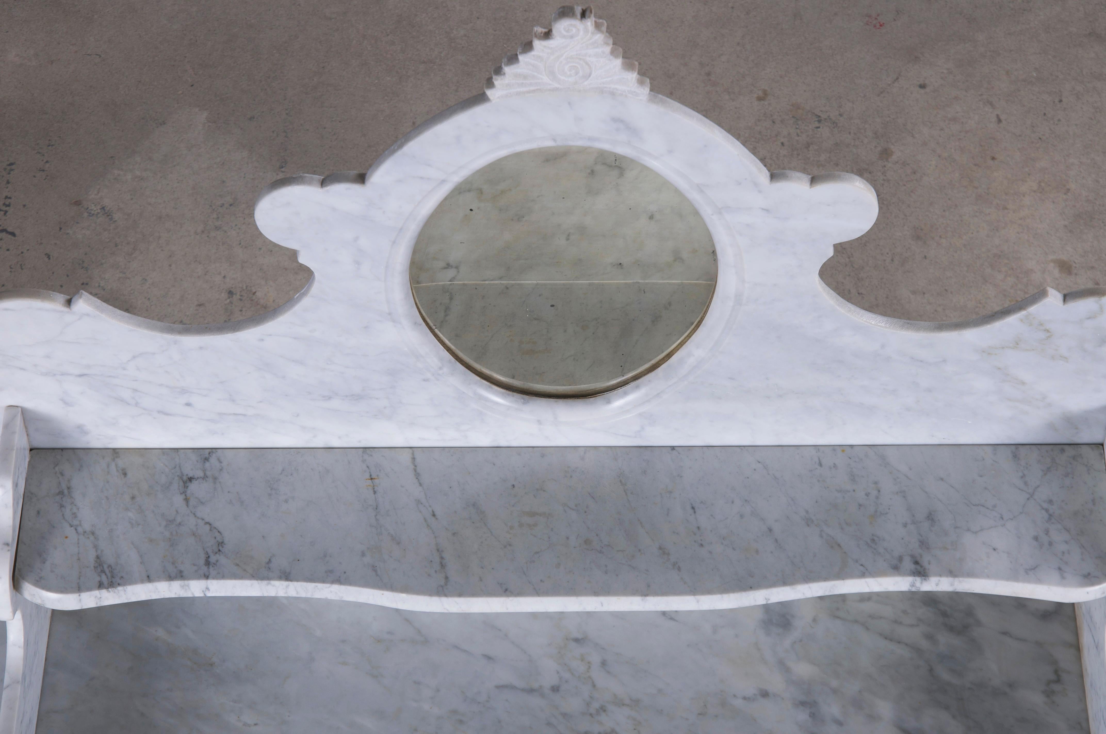 Antique French Louis Philippe Style Maple Wash Table or Vanity 1