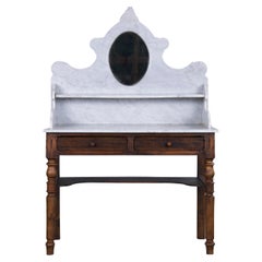 Antique French Louis Philippe Style Maple Wash Table or Vanity