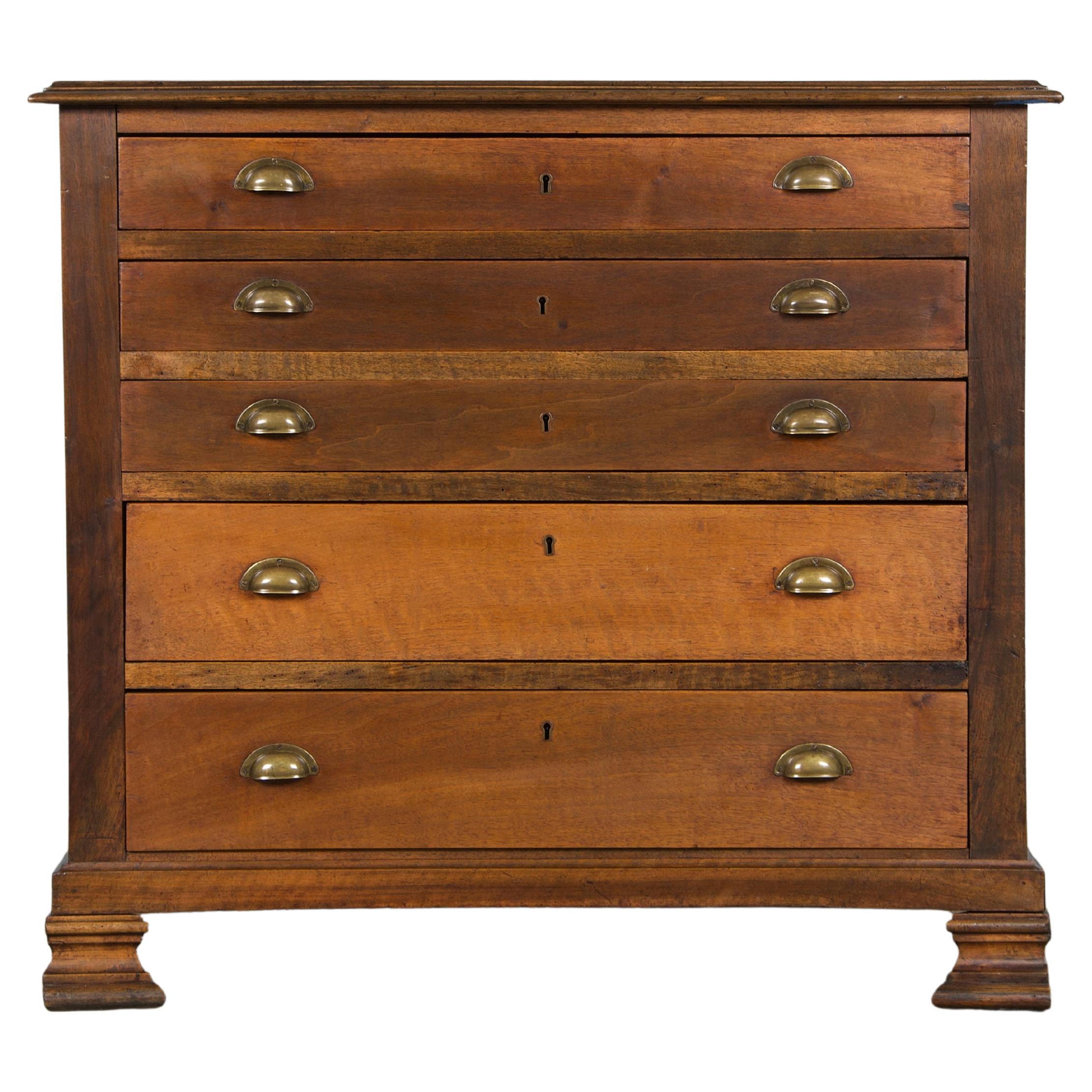Antique French Louis Philippe Style Walnut Chest of Drawers