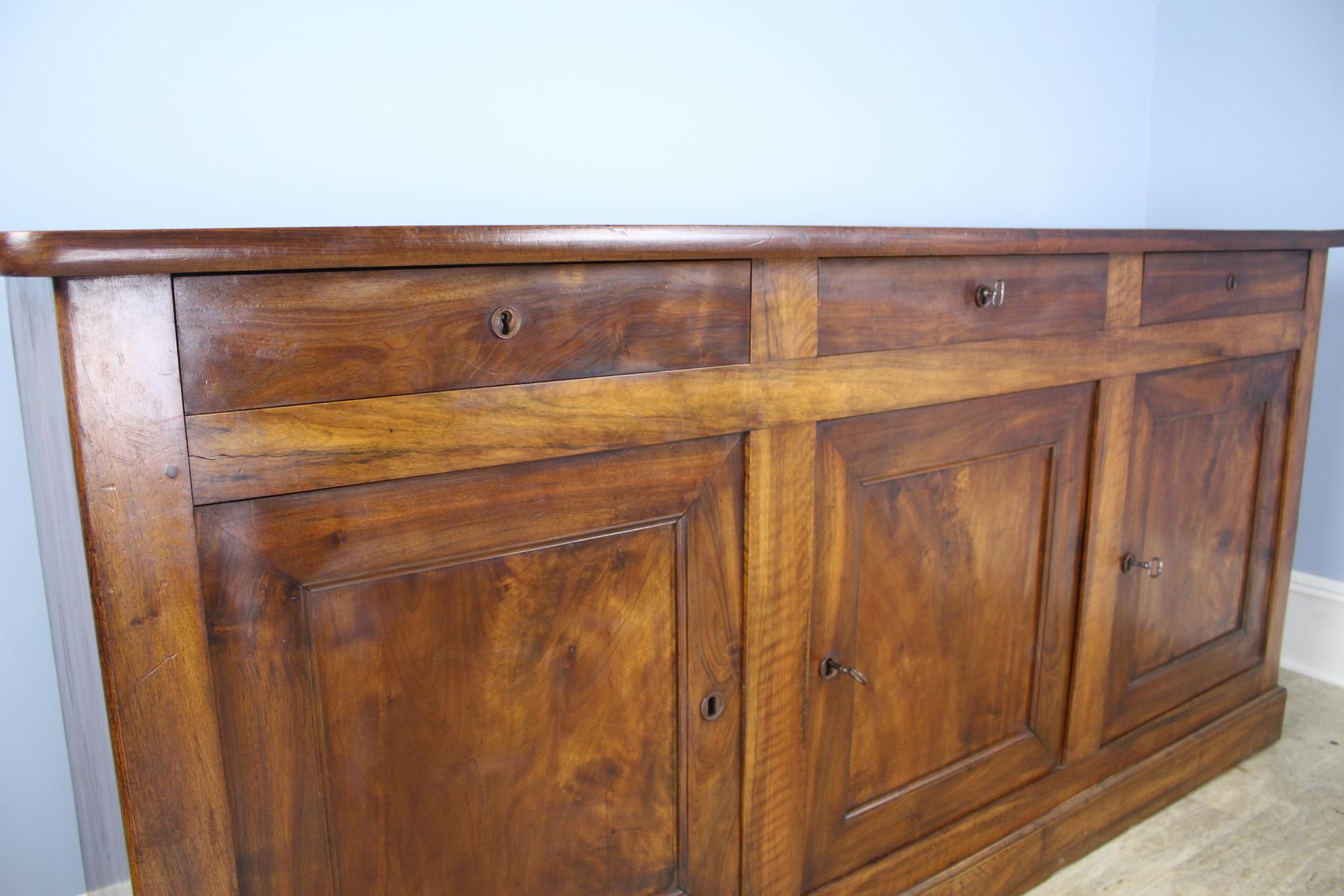 19th Century Antique French Louis Philippe Walnut Enfilade