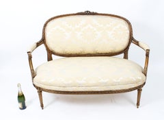 Antique French Louis Revival 5-Piece Salon Suite Sofa Armchairs 19th Century
