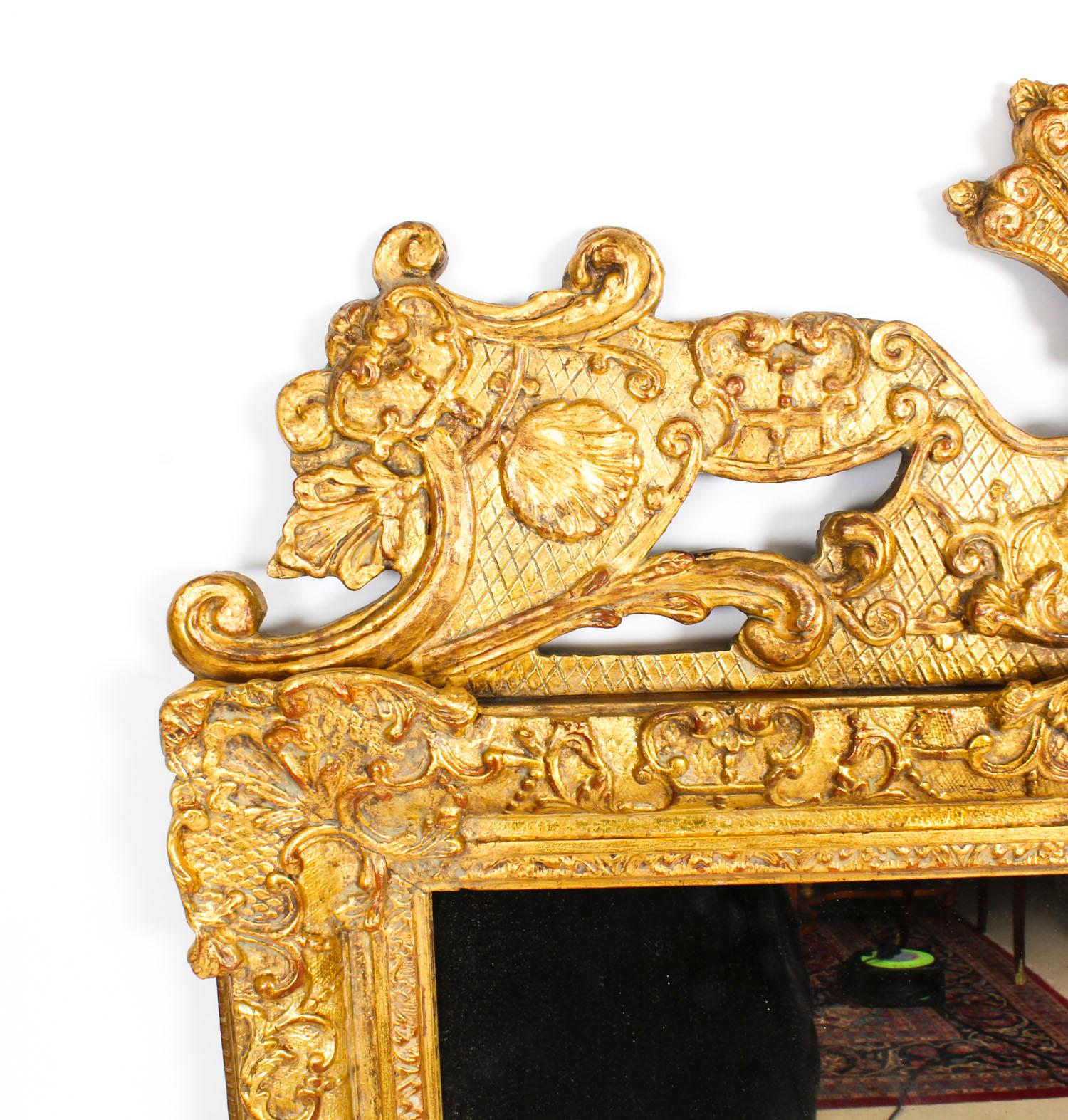 Louis XVI Antique French Louis Revival Giltwood Overmantel Mirror, 19th Century