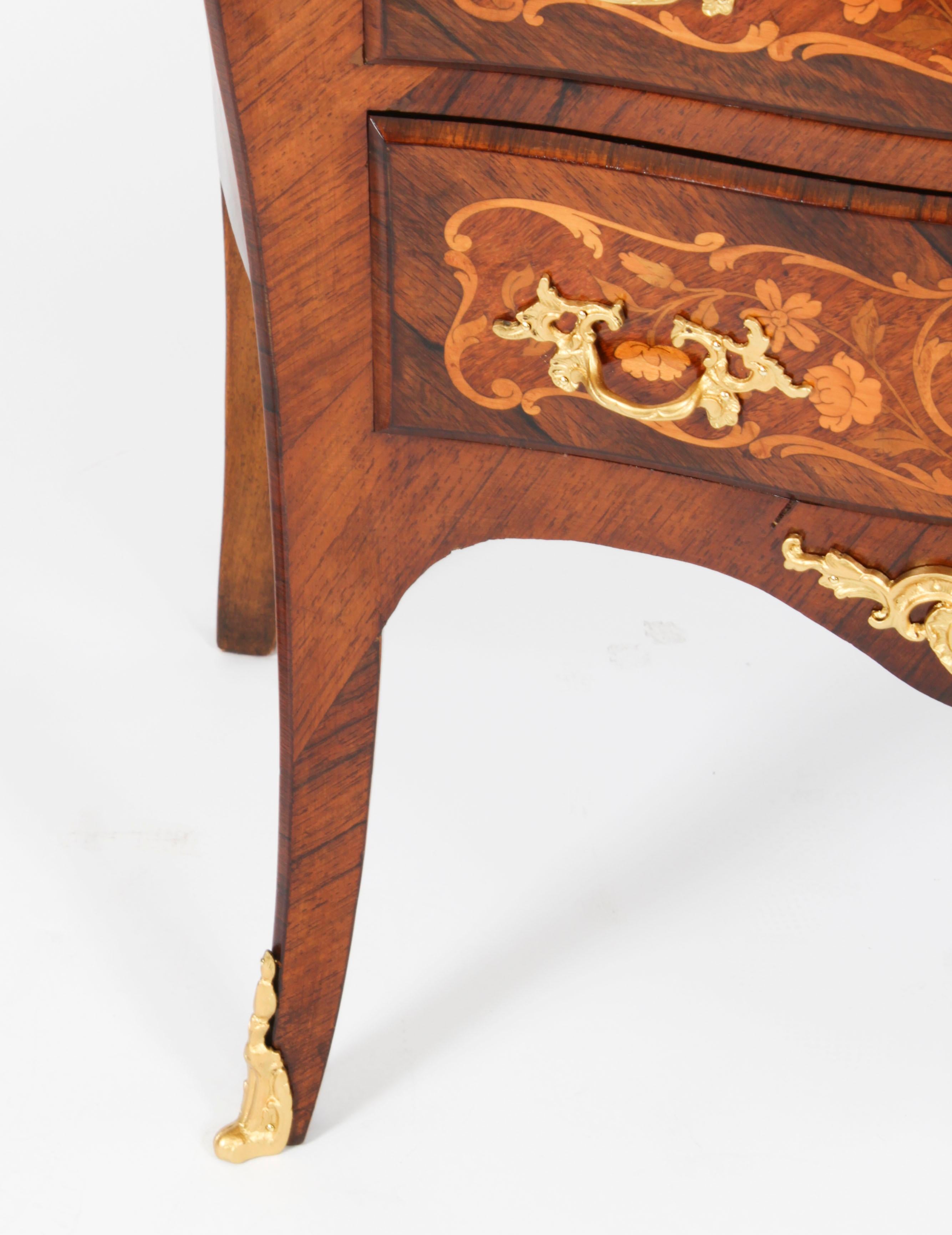 Antique French Louis Revival Gonçalo Alvest Marquetry Commode 19th Century For Sale 4