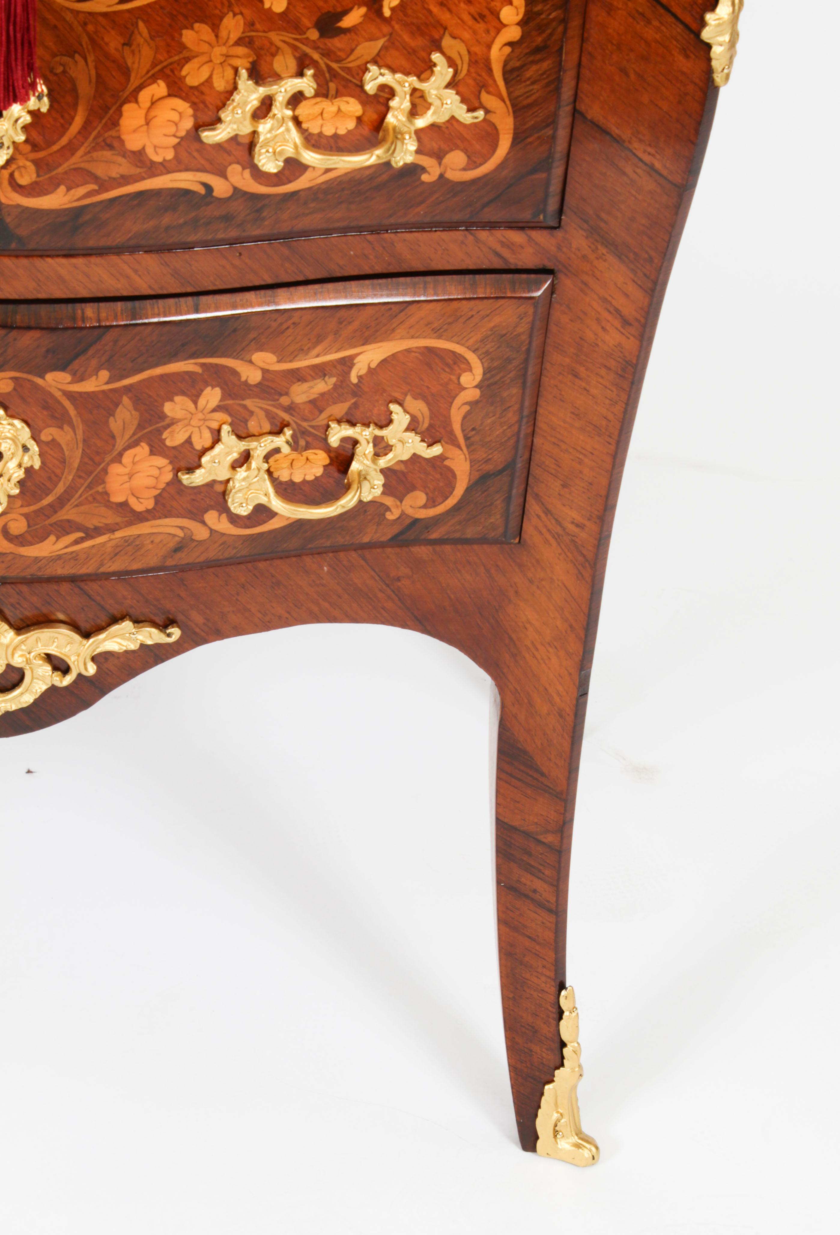 Antique French Louis Revival Gonçalo Alvest Marquetry Commode 19th Century For Sale 5