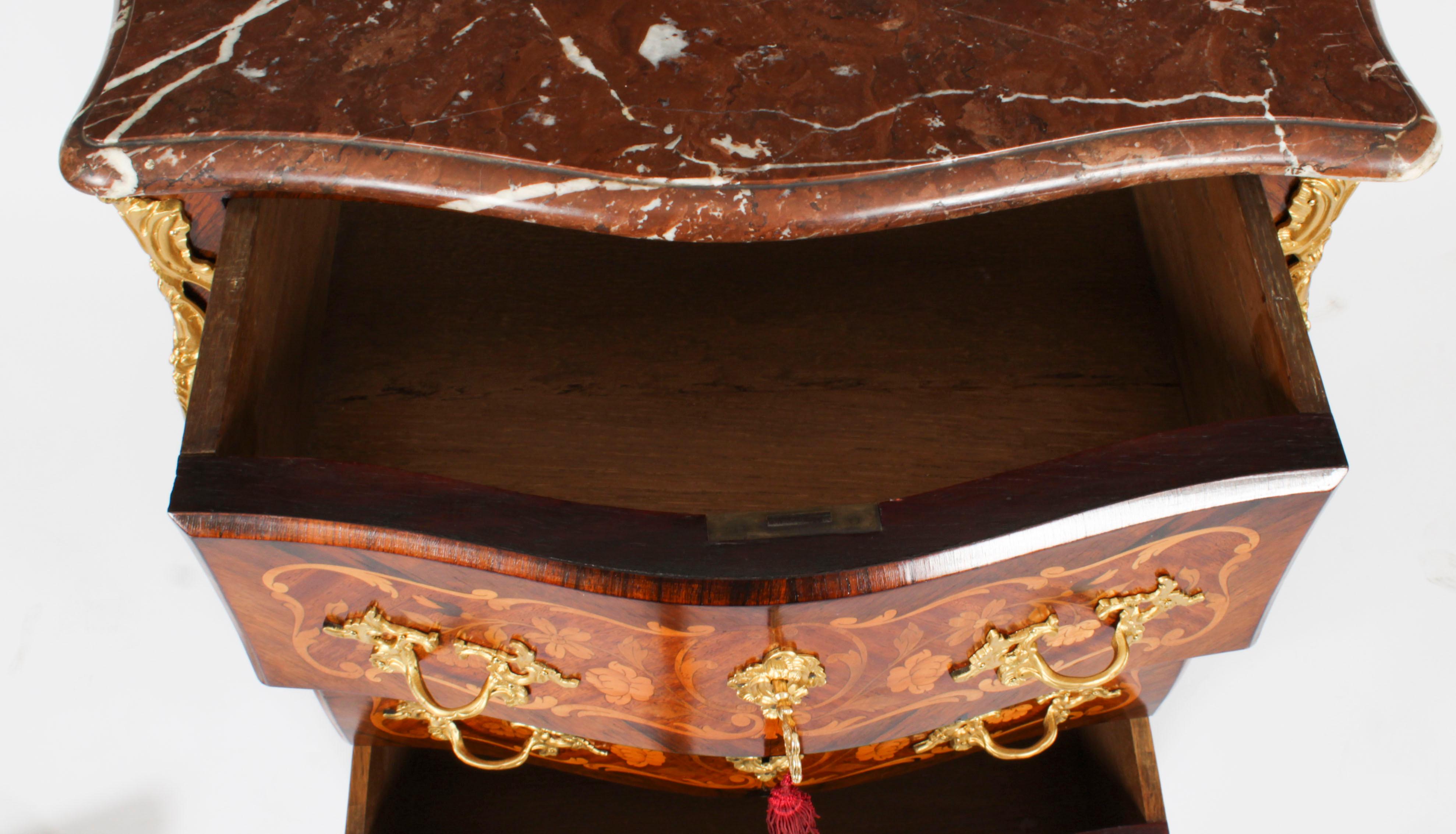 Antique French Louis Revival Gonçalo Alvest Marquetry Commode 19th Century For Sale 8