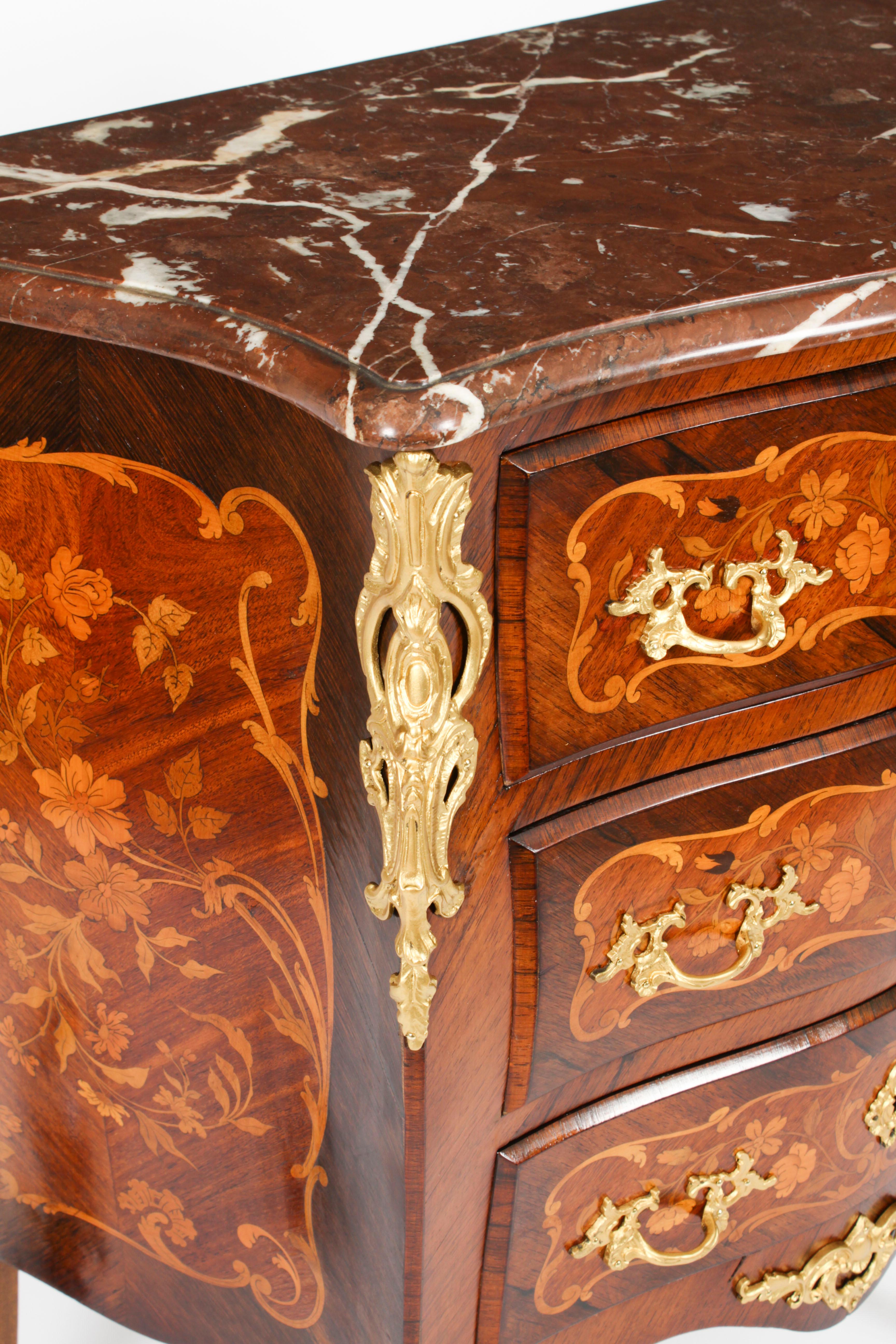 Antique French Louis Revival Gonçalo Alvest Marquetry Commode 19th Century For Sale 9