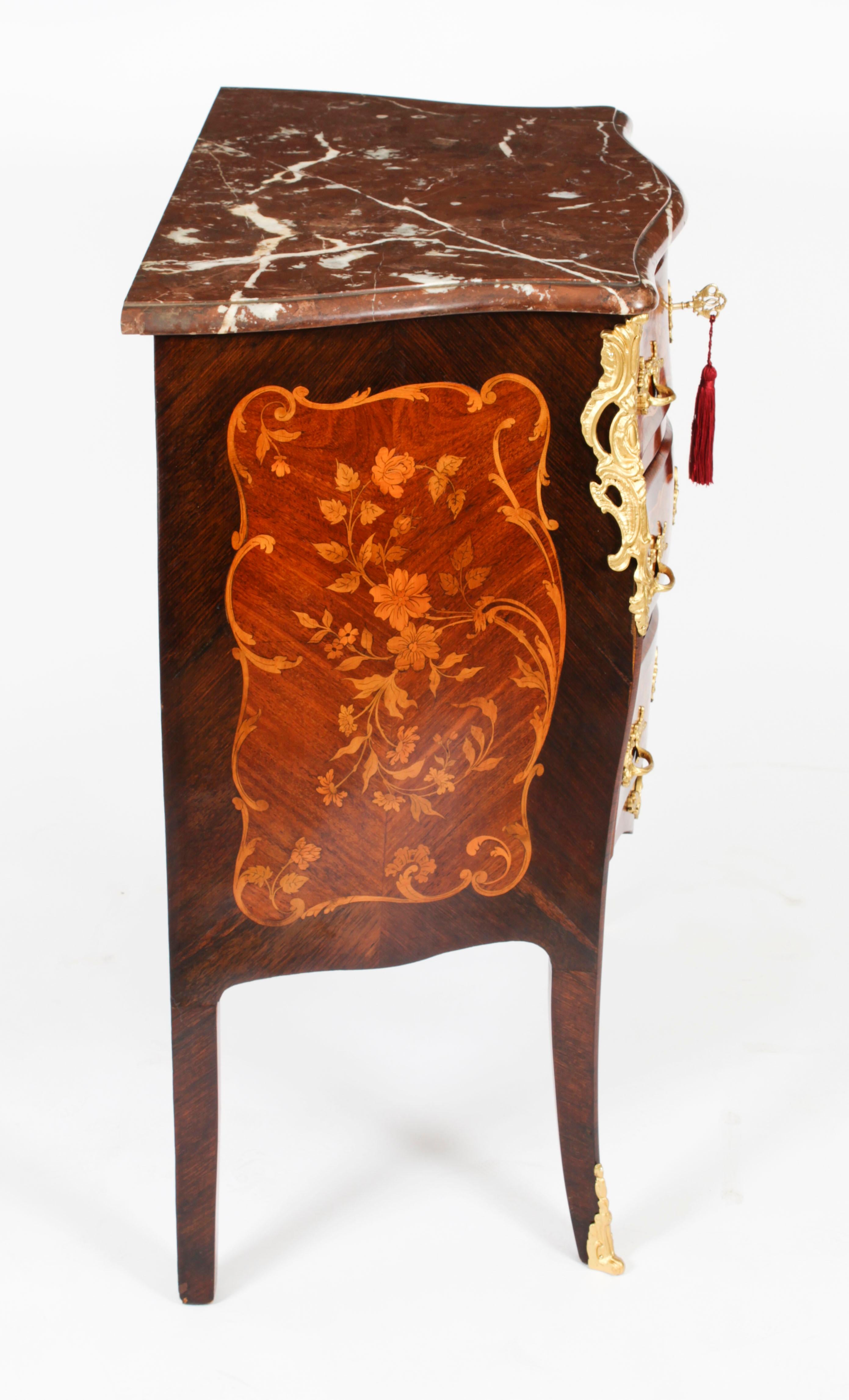 Antique French Louis Revival Gonçalo Alvest Marquetry Commode 19th Century For Sale 11