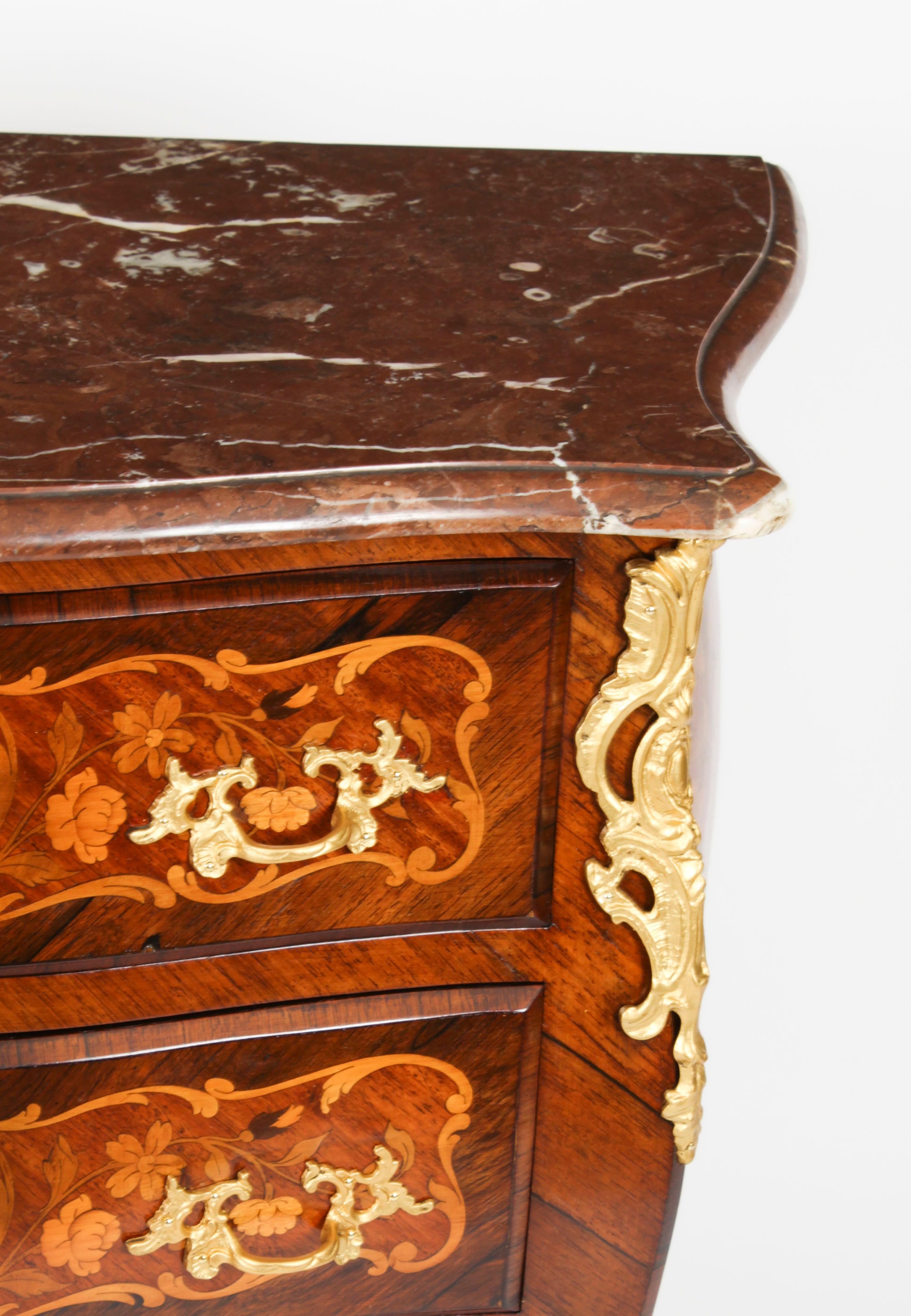 Antique French Louis Revival Gonçalo Alvest Marquetry Commode 19th Century For Sale 1