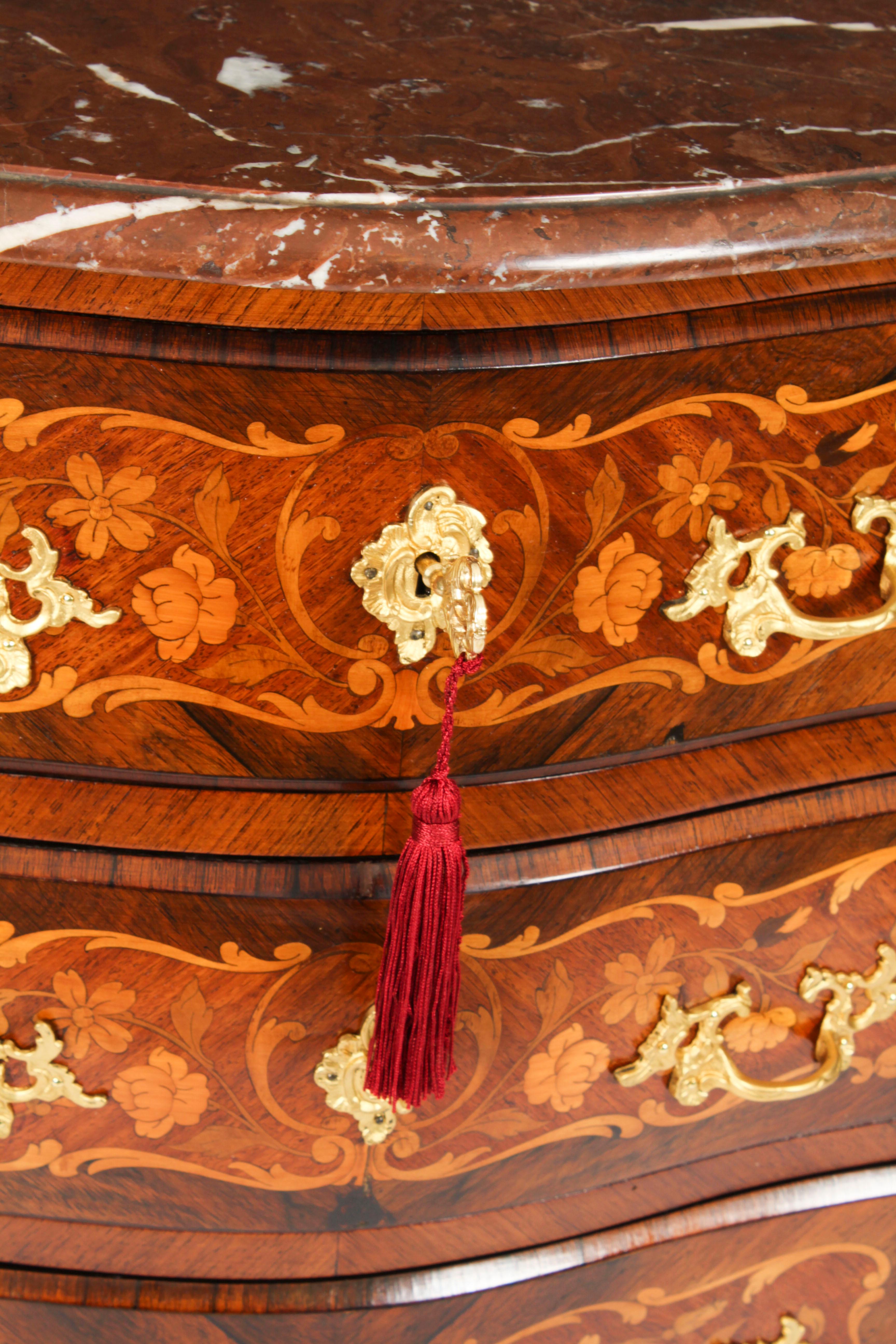Antique French Louis Revival Gonçalo Alvest Marquetry Commode 19th Century For Sale 2