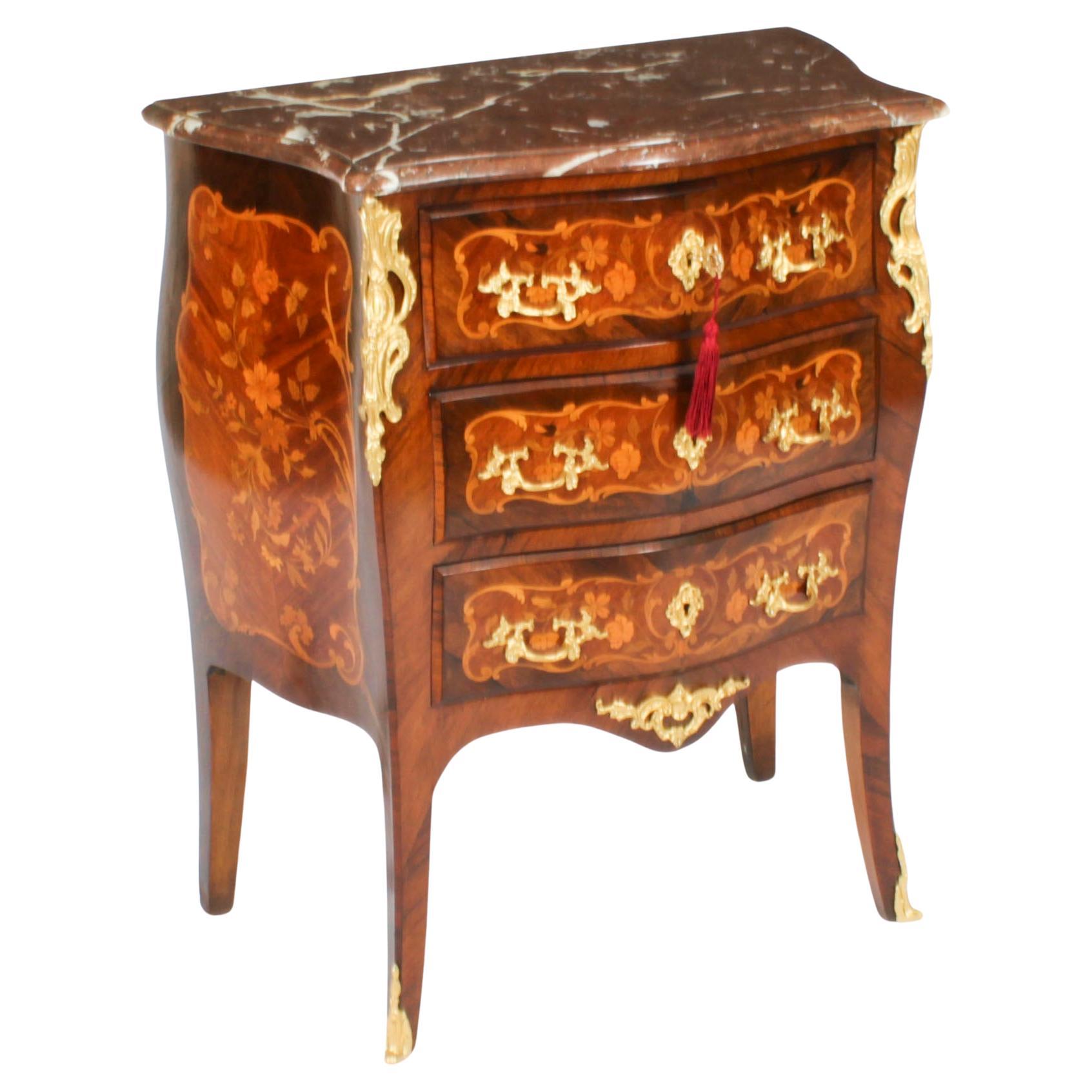 Antique French Louis Revival Gonçalo Alvest Marquetry Commode 19th Century For Sale