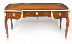 Antique French Louis Revival Kingwood & Ormolu Bureau Plat Desk 19th Century