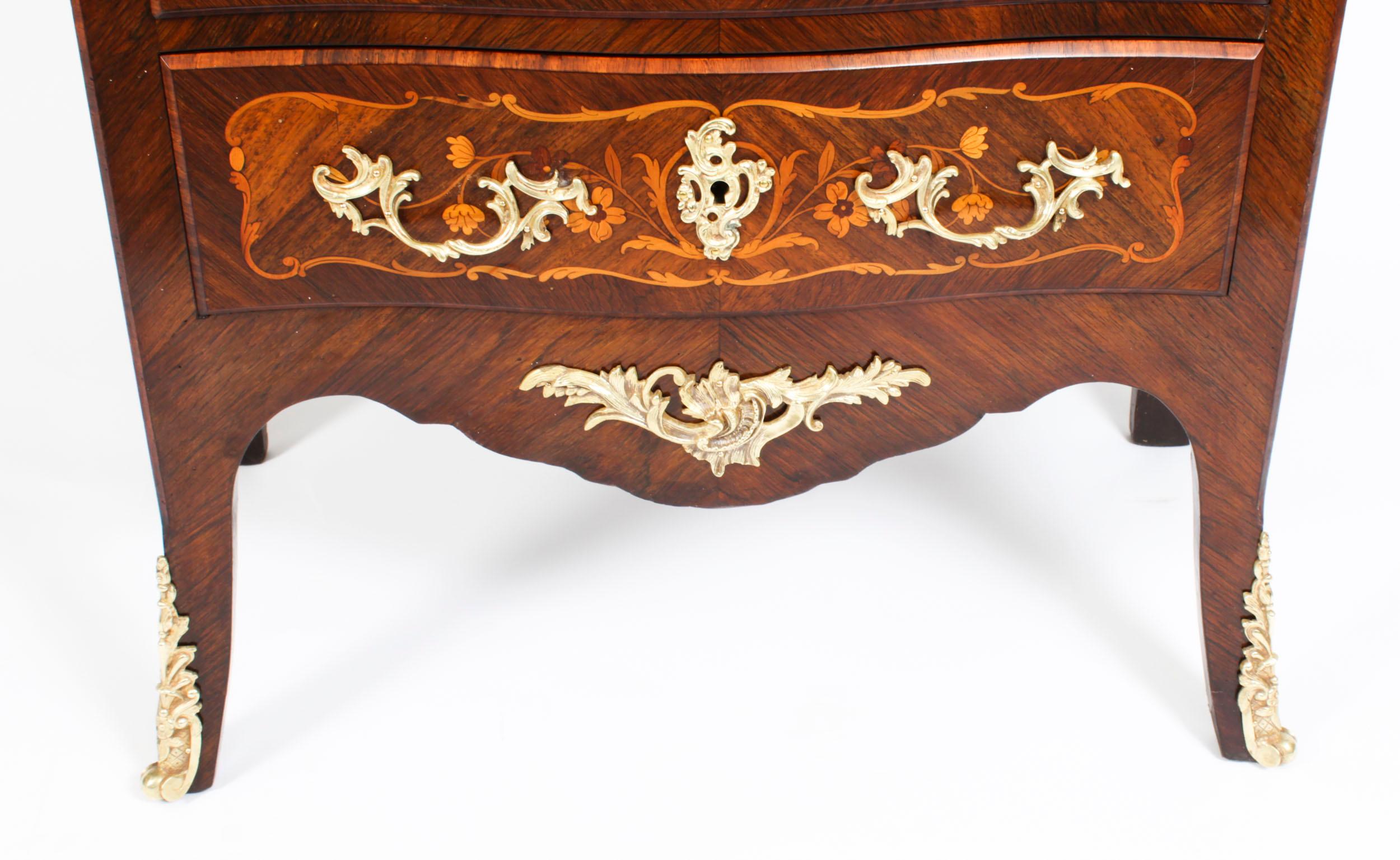 Antique French Louis Revival Marquetry Commode, 19th Century For Sale 6